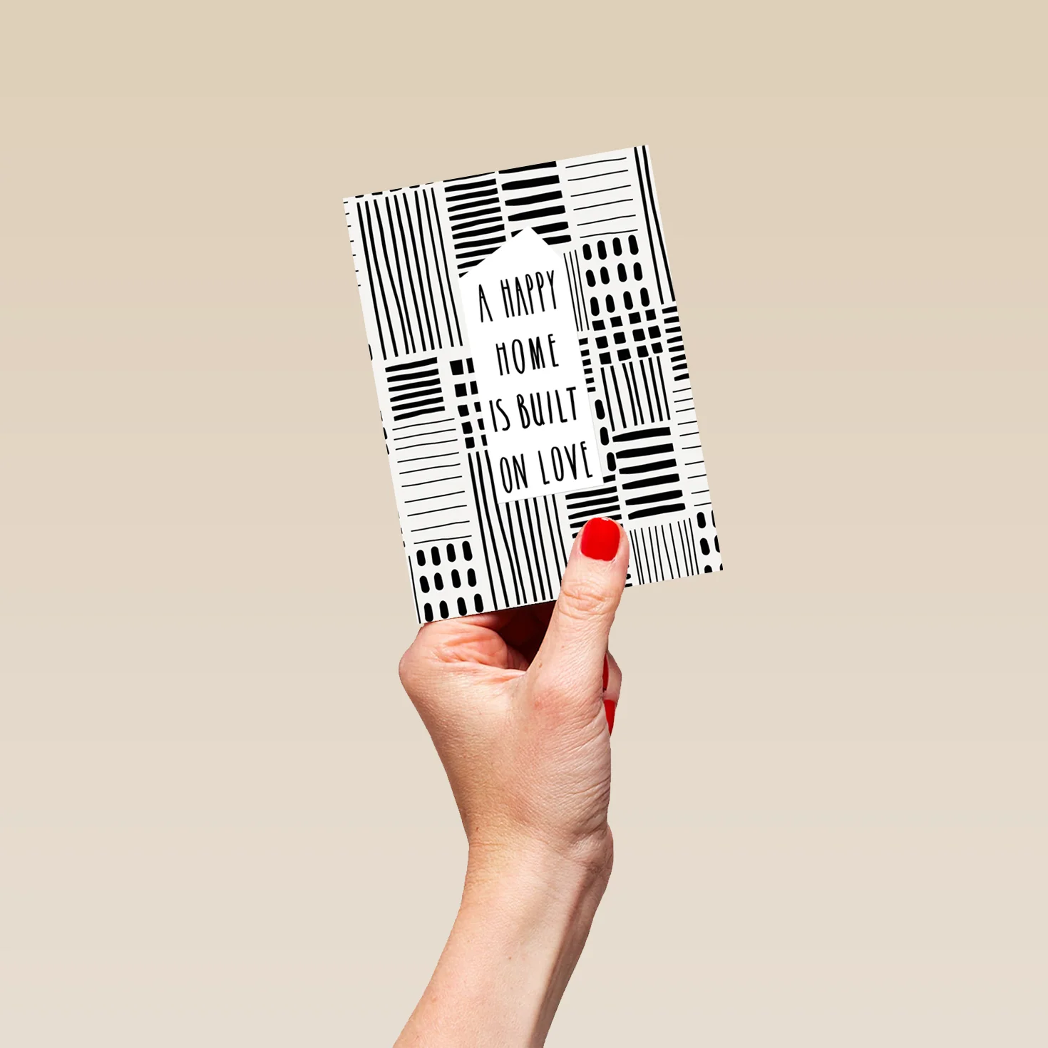 Personalised Father's Day Contemporary Patterned Home Built On Love Card - Image 4