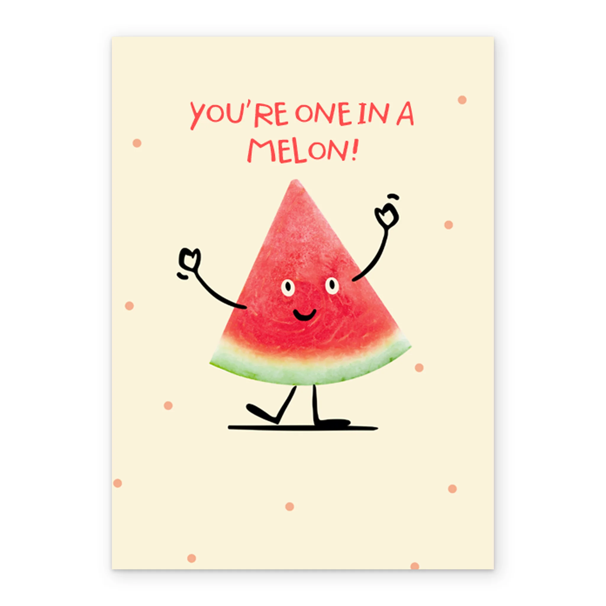Personalised Father's Day Funny One In Melon Million Card - Image 2