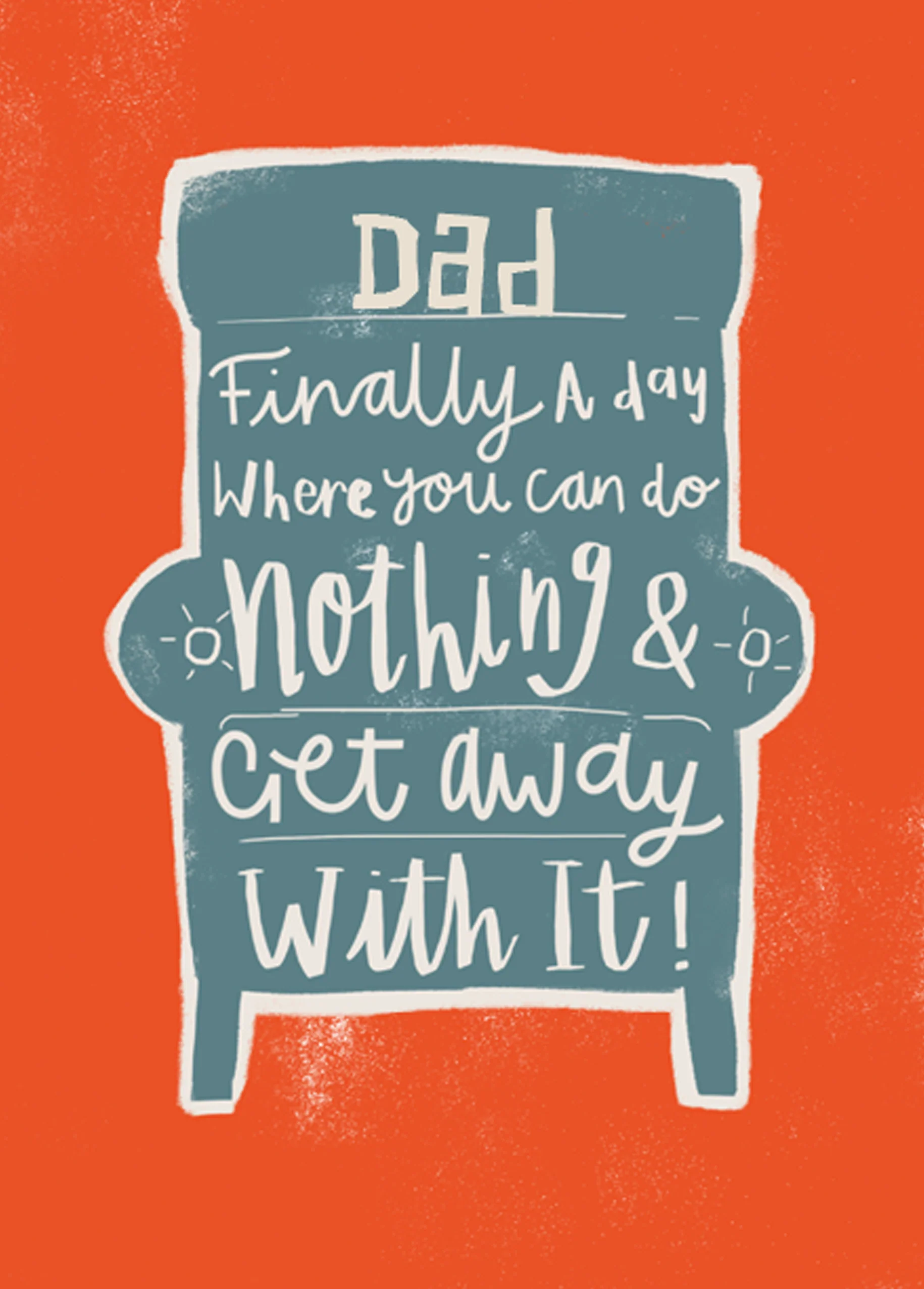 Personalised Favourite Chair Birthday Card For Dad