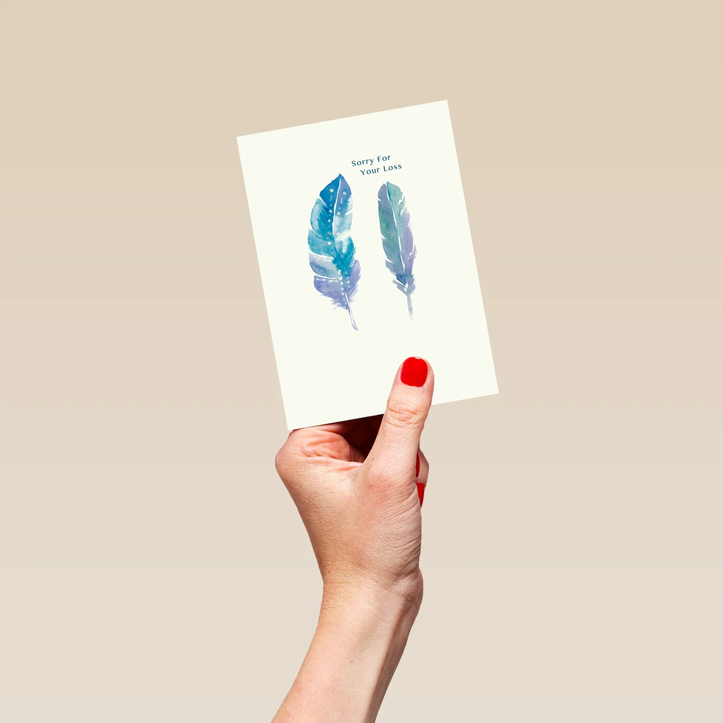 Personalised Feathers Sympathy Card - Image 4
