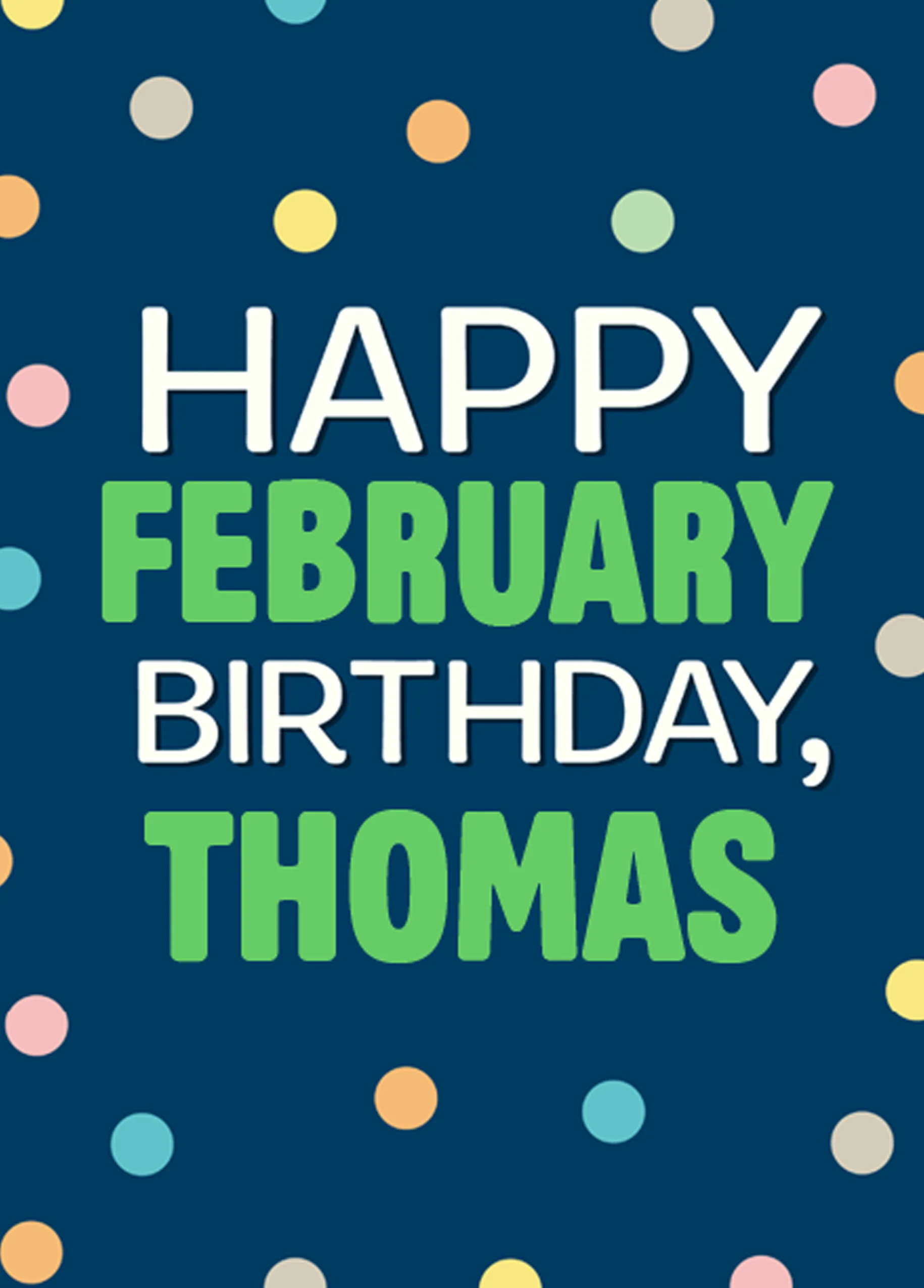 Personalised February Themed Design Card