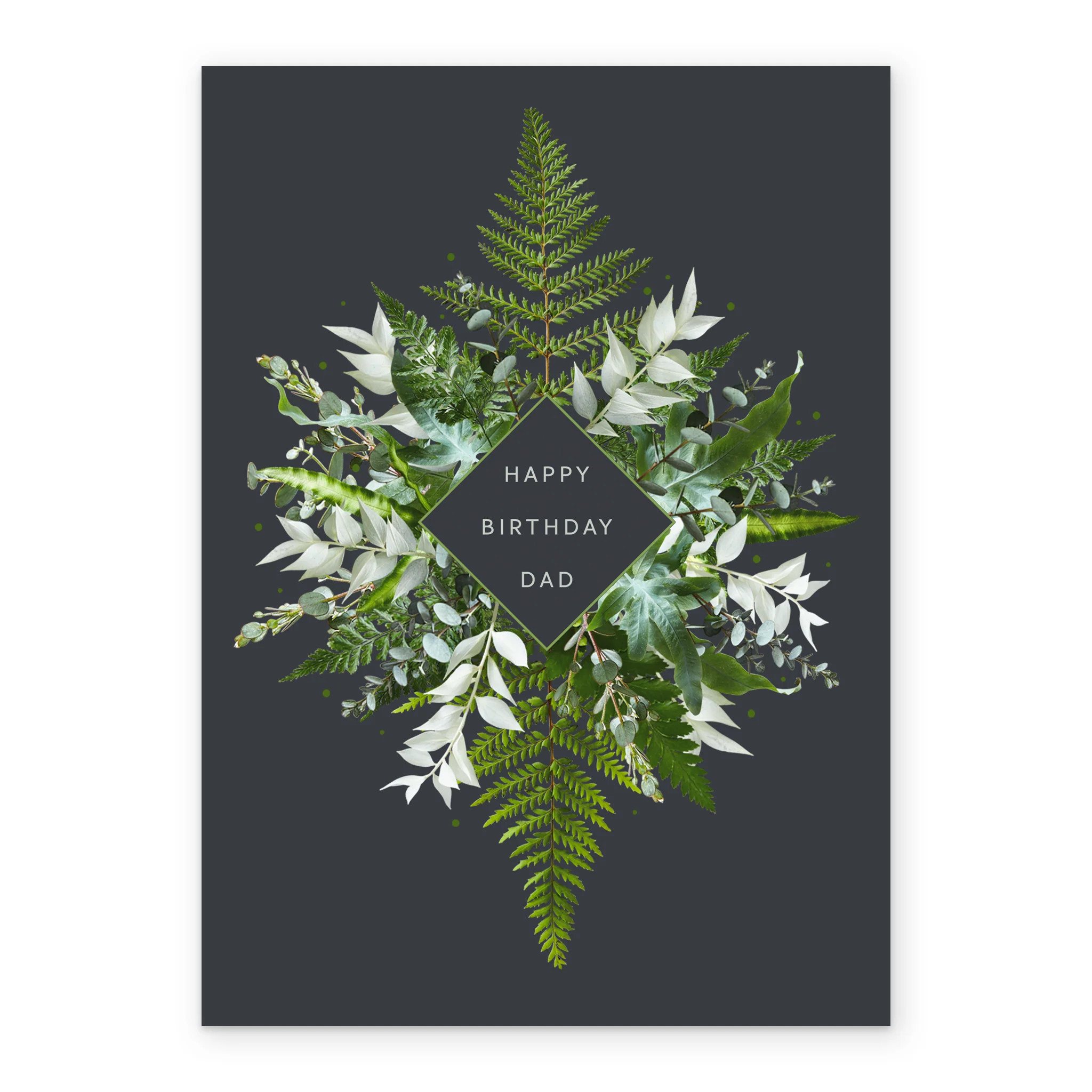 Personalised Ferns & Flowers Design Birthday Card - Image 2