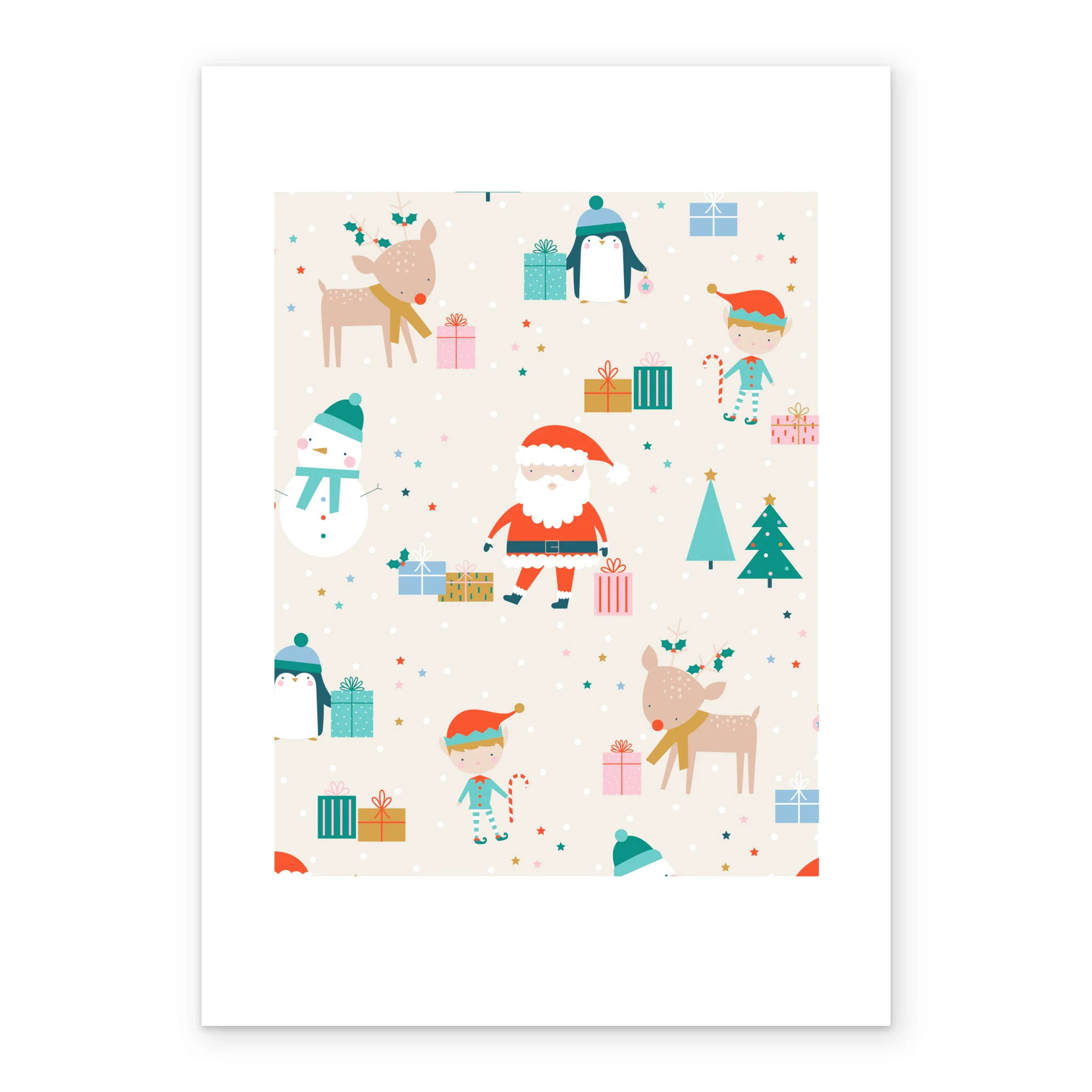 Personalised Festive Elves Design Christmas Card - Image 2