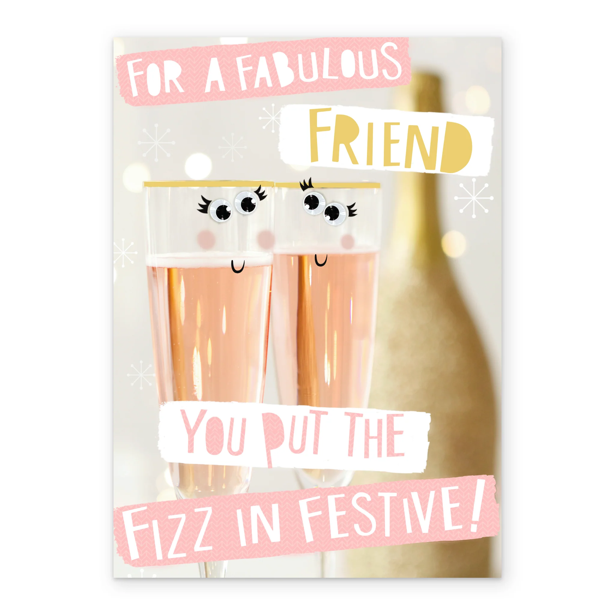 Personalised Festive Fizz For Friends Christmas Card - Image 2