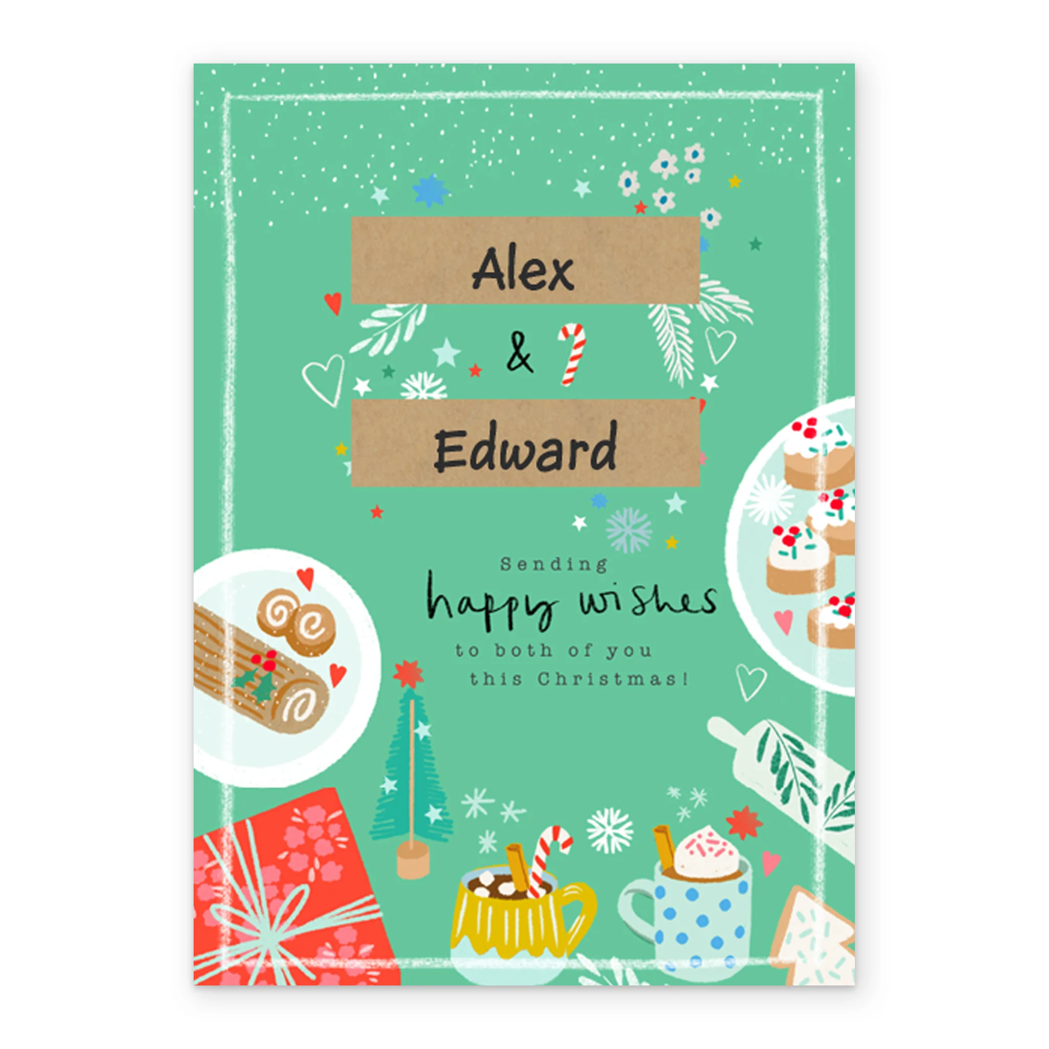 Personalised Festive Wishes Christmas Card to Both of You - Image 2