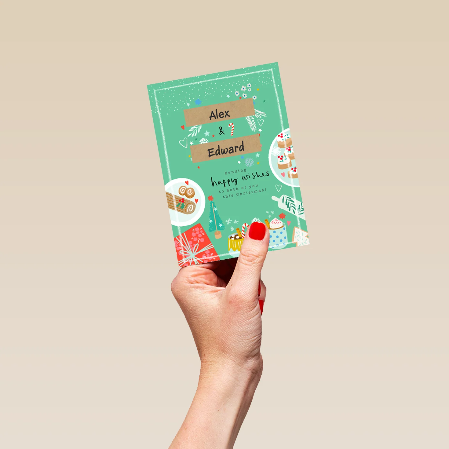 Personalised Festive Wishes Christmas Card to Both of You - Image 4