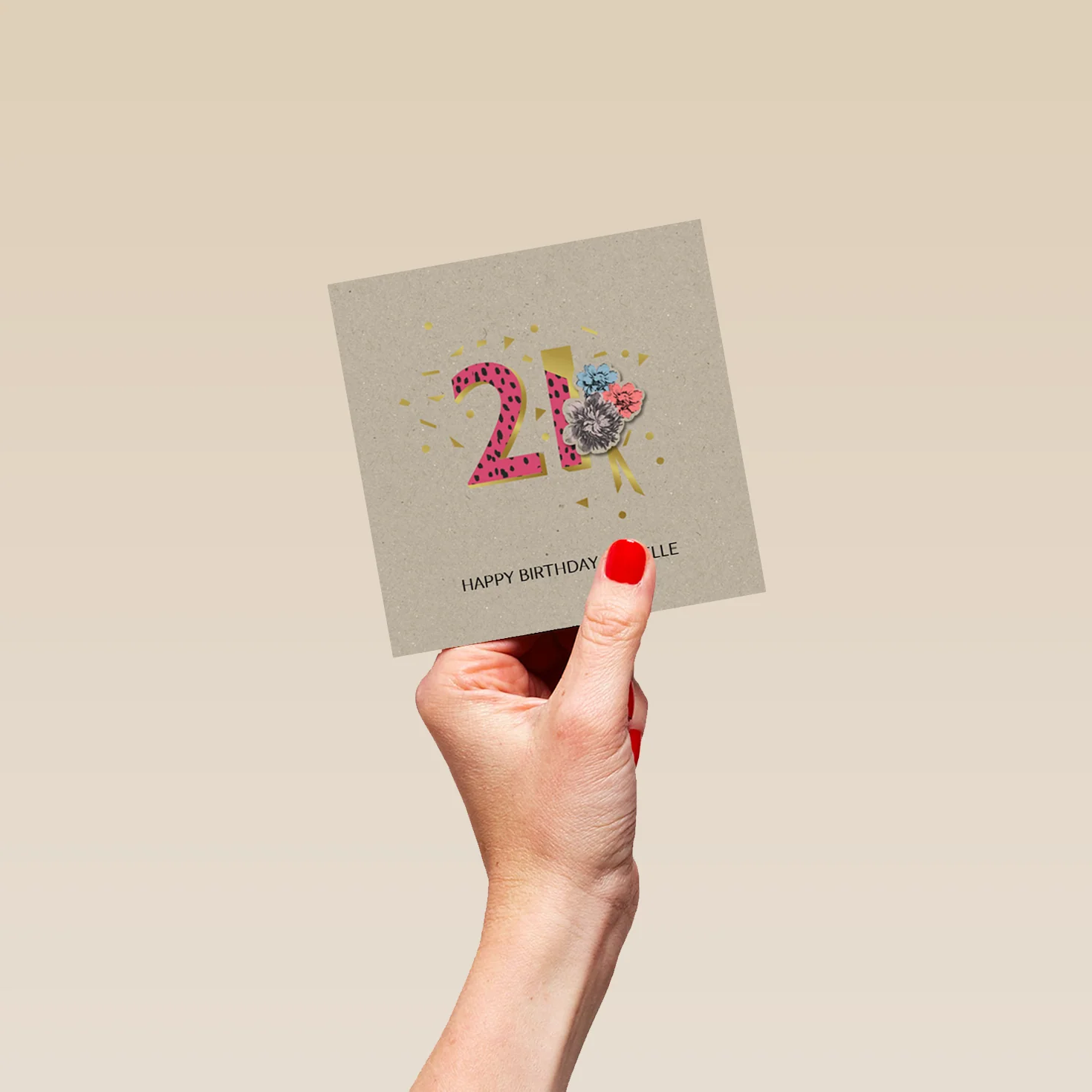 Personalised Floral 21st Birthday Card - Image 4