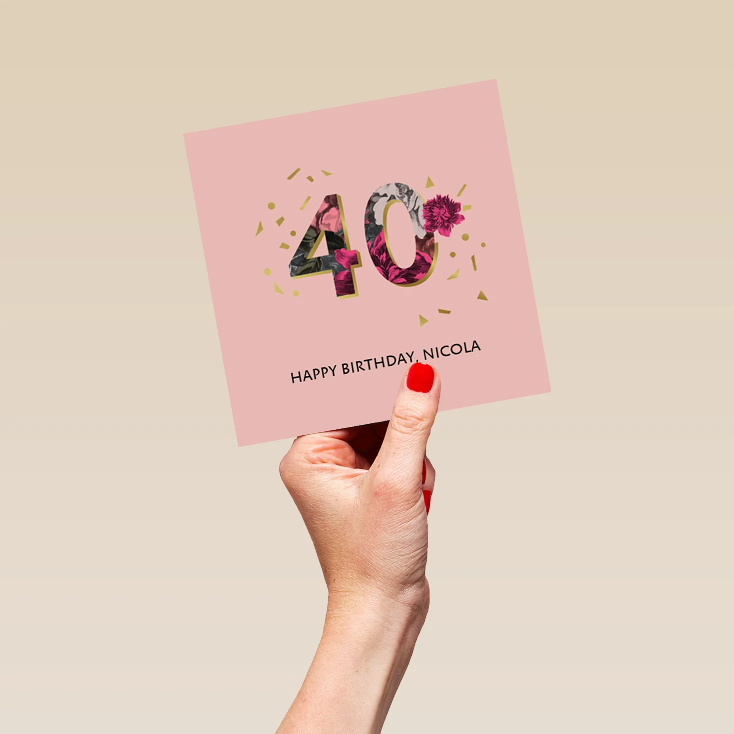 Personalised Floral 40th Birthday Card - Image 5