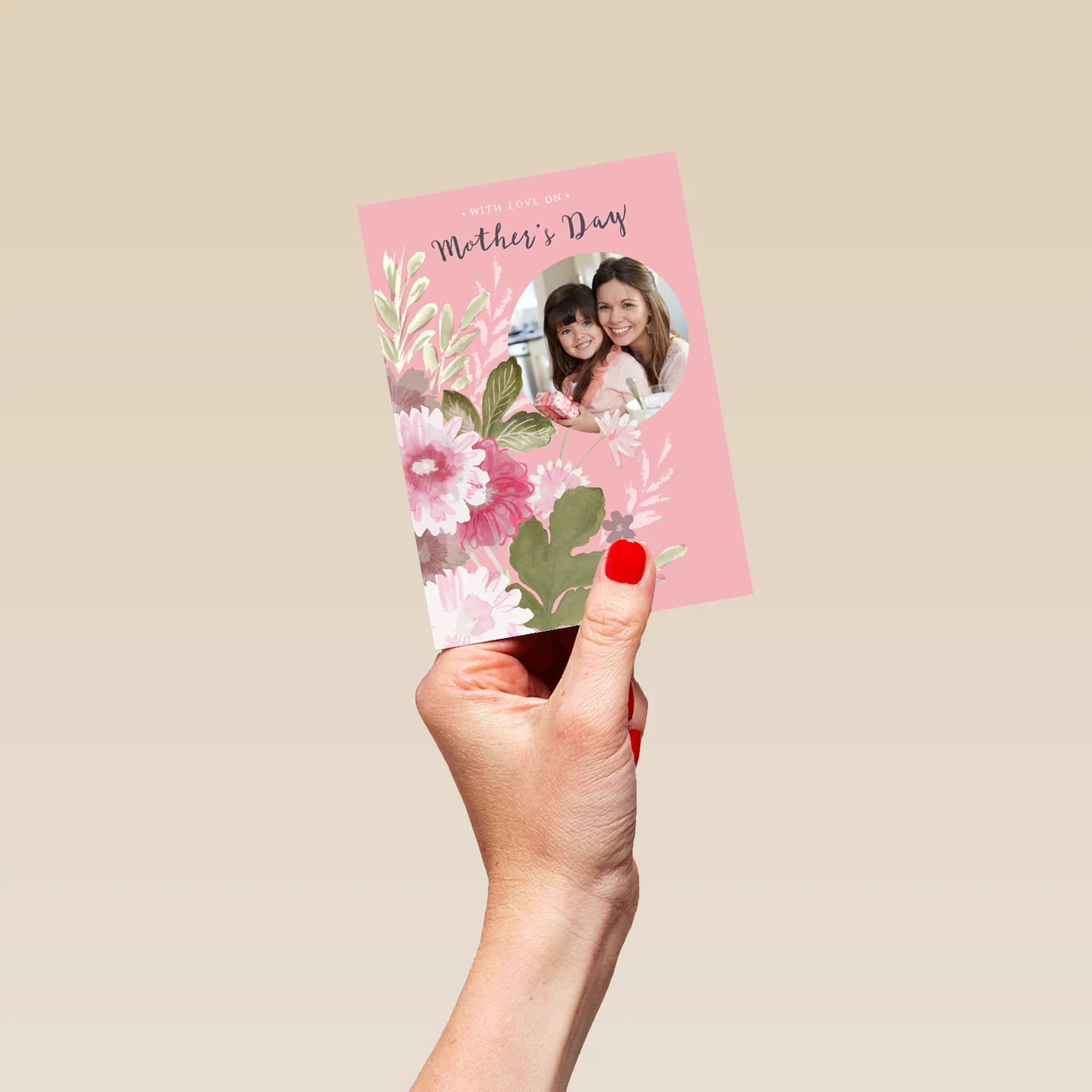 Personalised Floral Arrangement Mother's Day Photo Upload Card - Image 4