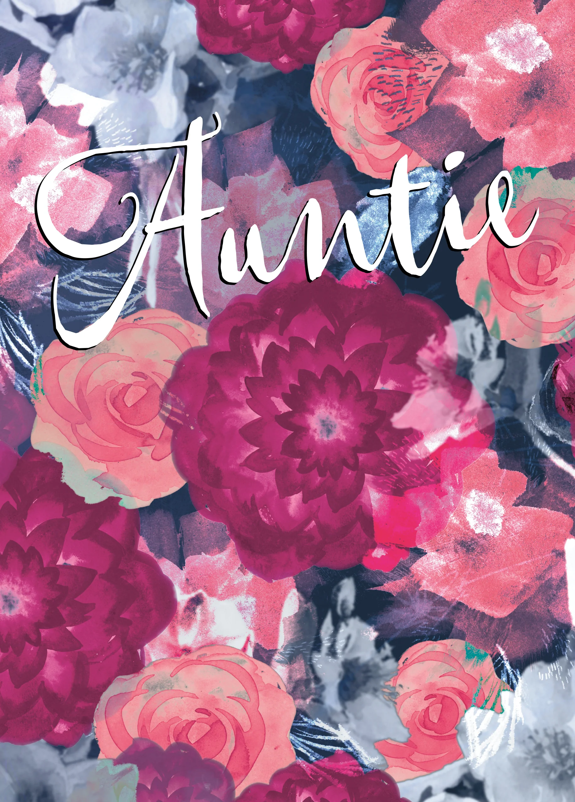 Personalised Floral Birthday Card For Auntie