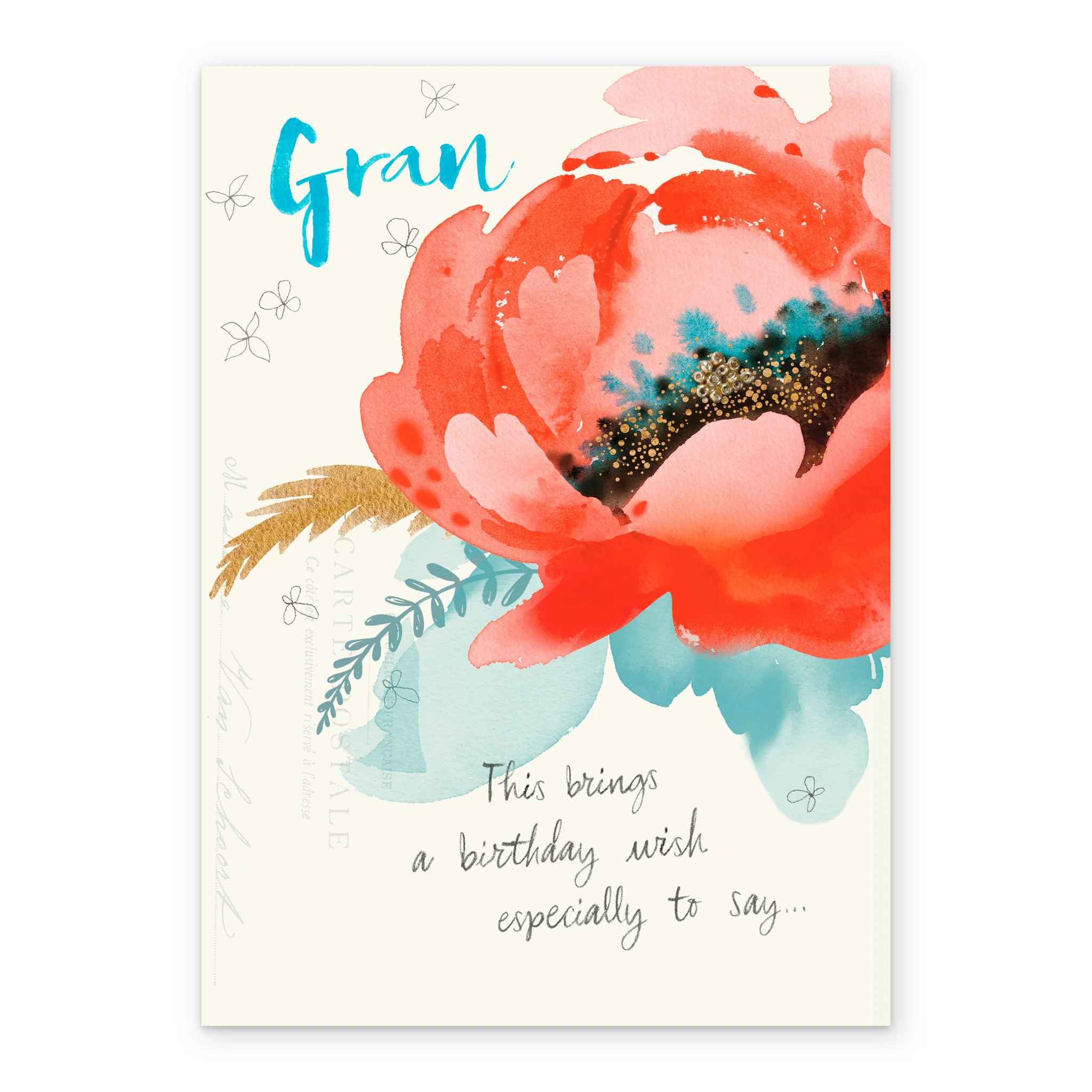 Personalised Floral Birthday Card For Gran - Image 2