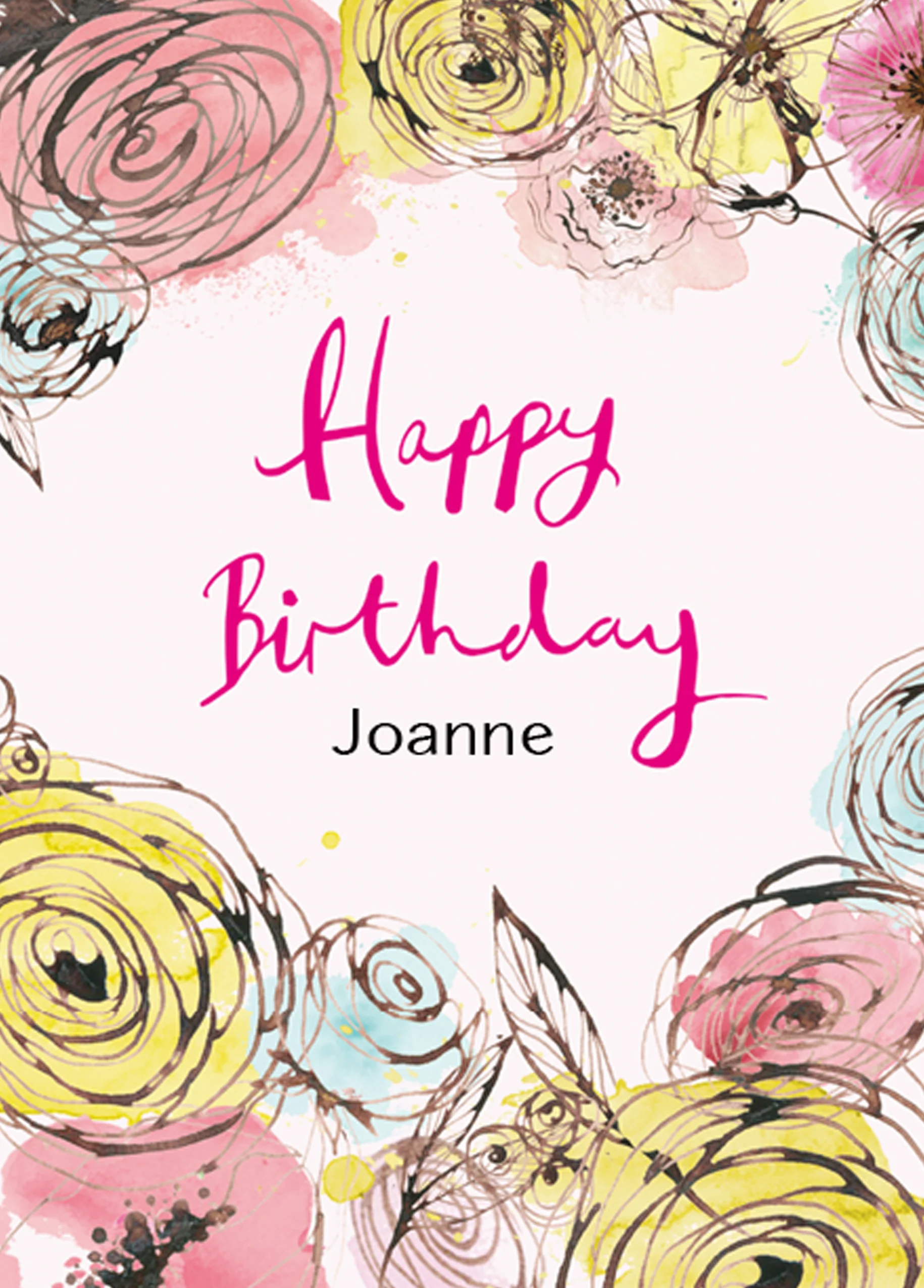 Personalised Floral Birthday Card For Sister