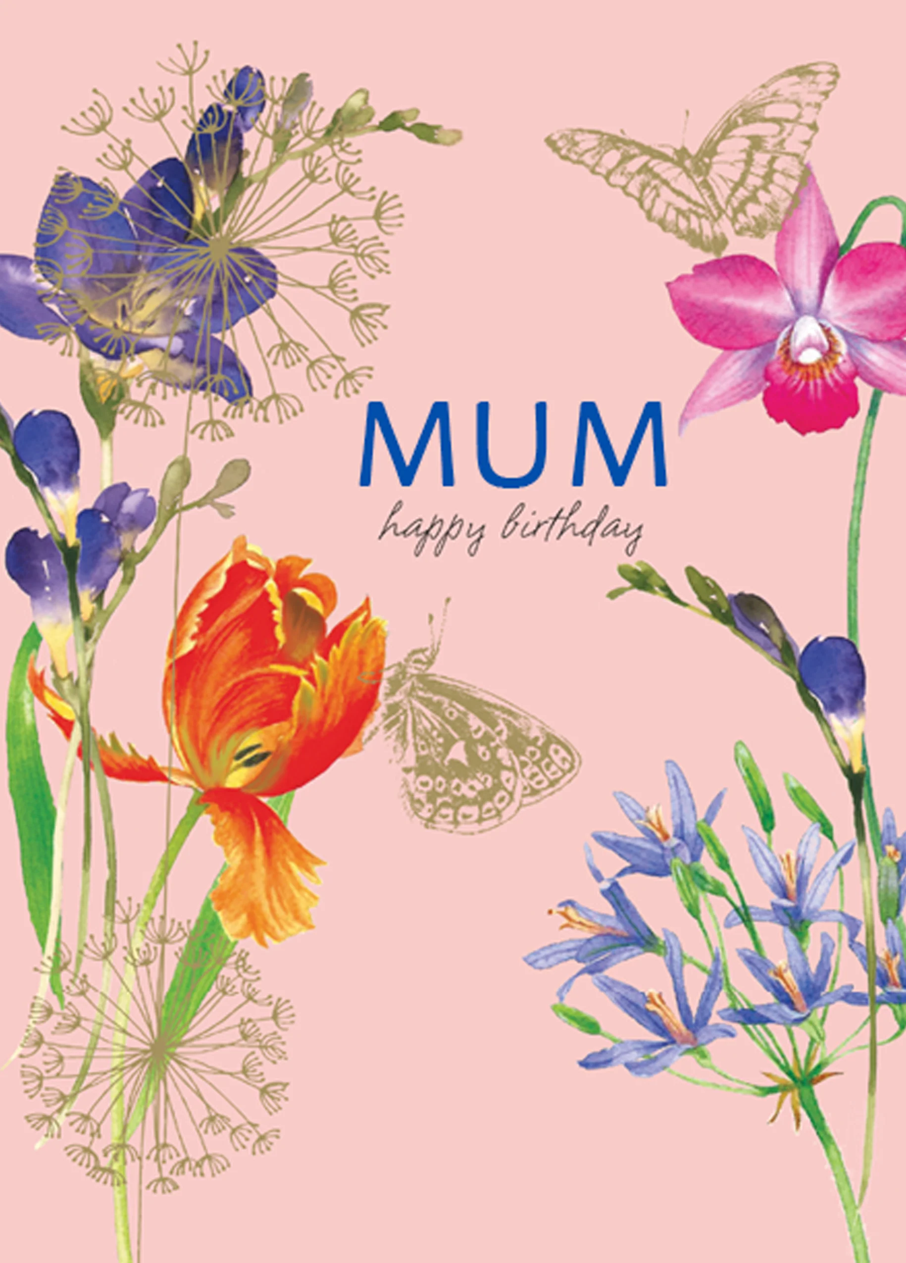 Personalised Floral Birthday Design For Mum Card