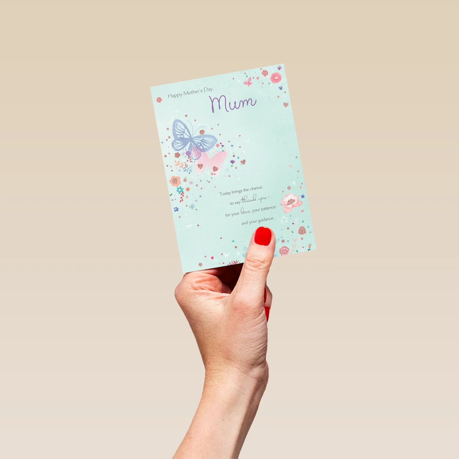 Personalised Floral Butterflies Mother's Day Card For Mum - Image 4