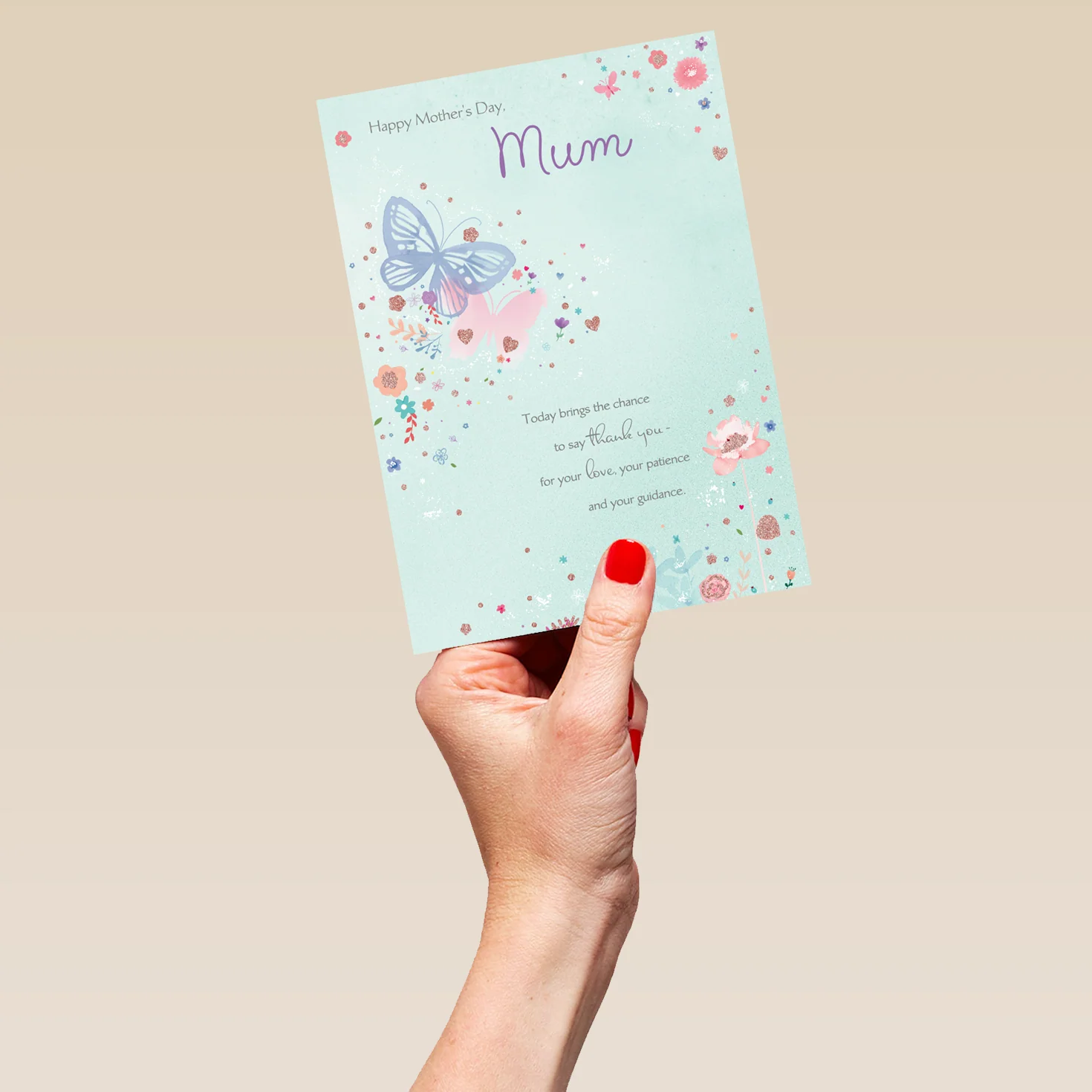 Personalised Floral Butterflies Mother's Day Card For Mum - Image 5