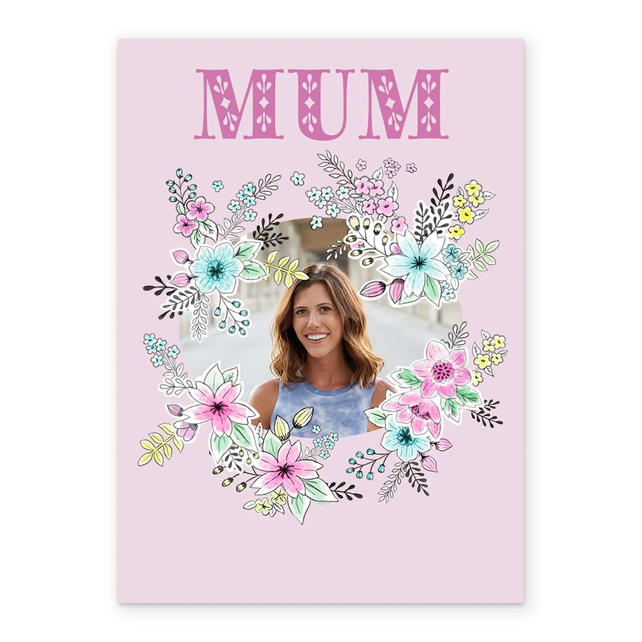 Personalised Floral Design For Mum Photo Card - Image 2
