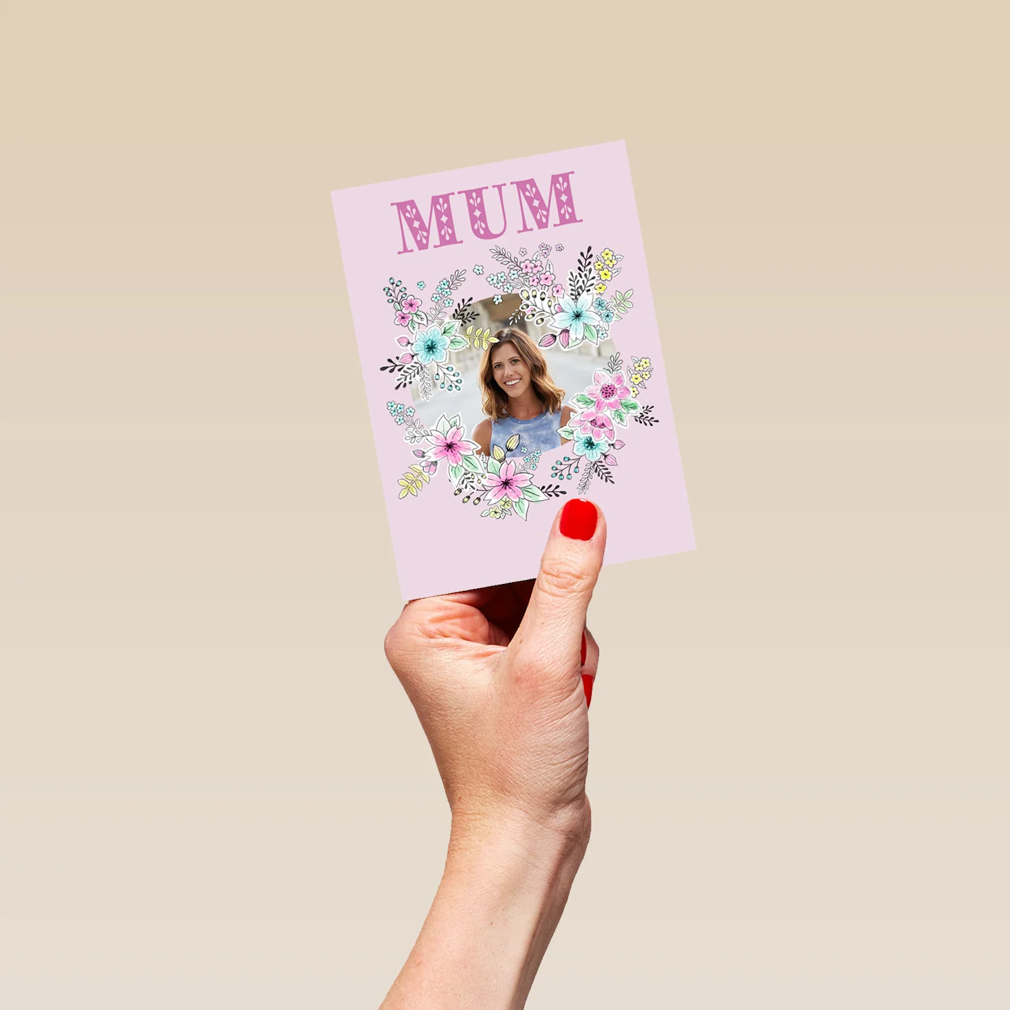 Personalised Floral Design For Mum Photo Card - Image 4