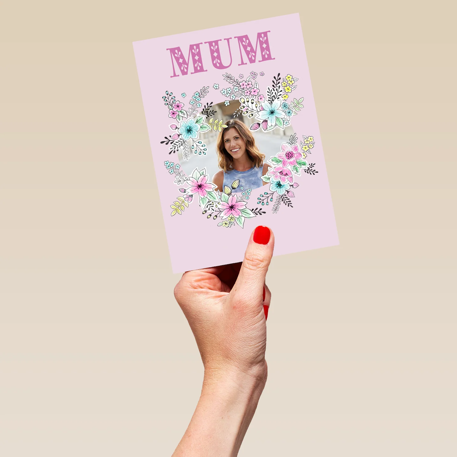 Personalised Floral Design For Mum Photo Card - Image 5