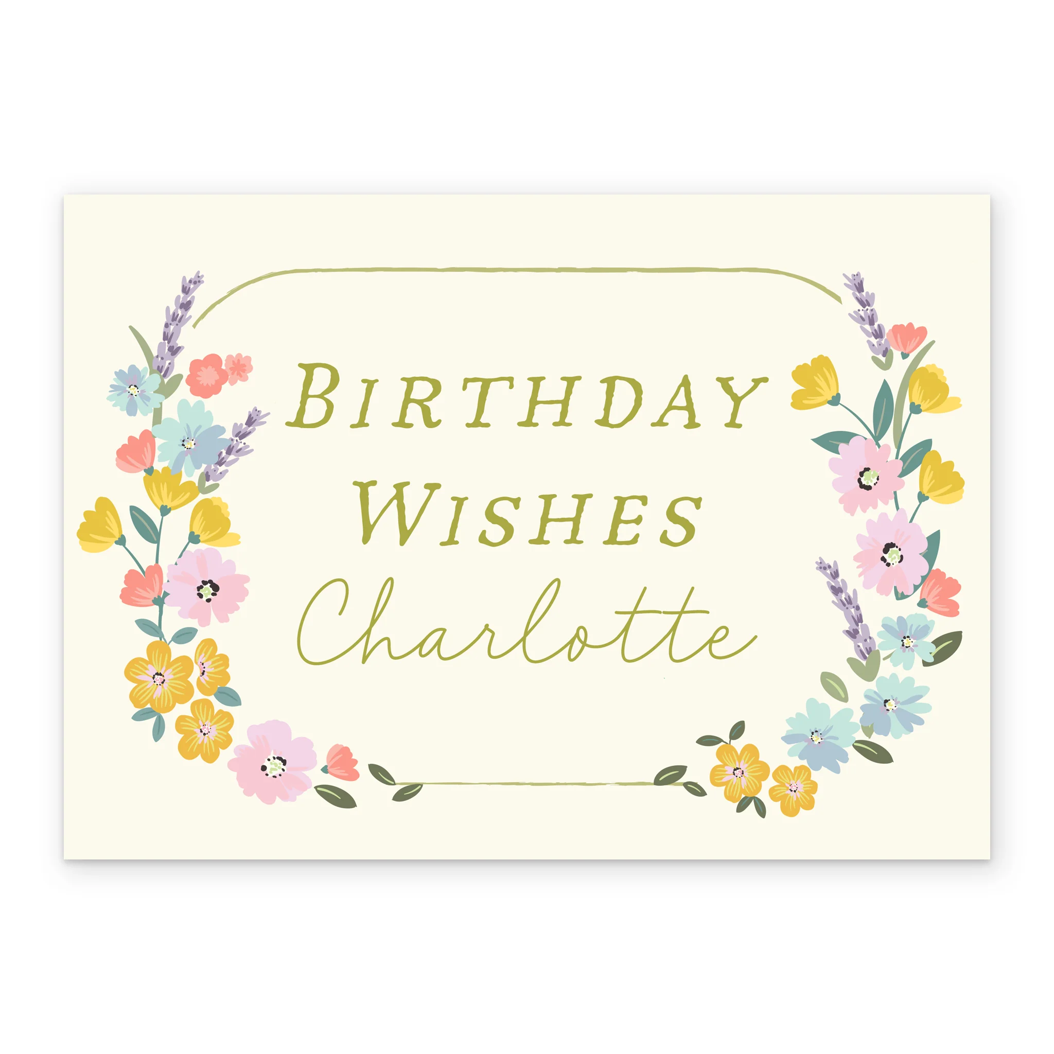 Personalised 'Floral Frame' Birthday Card - Image 2