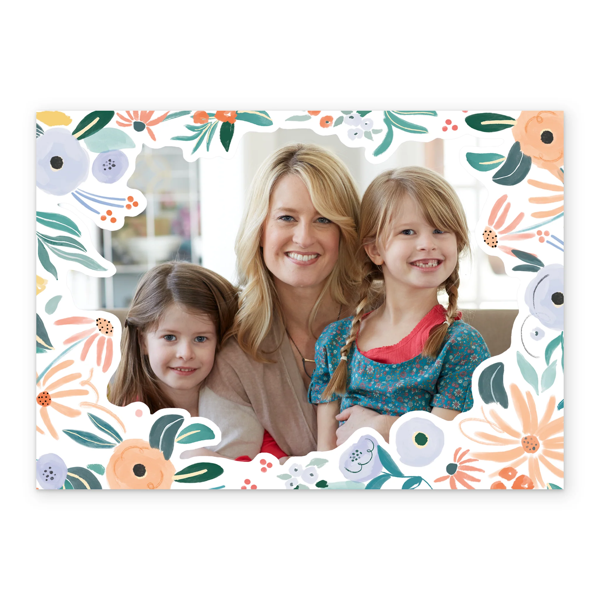 Personalised Floral Frame Photo Upload Mother's Day Card - Image 2