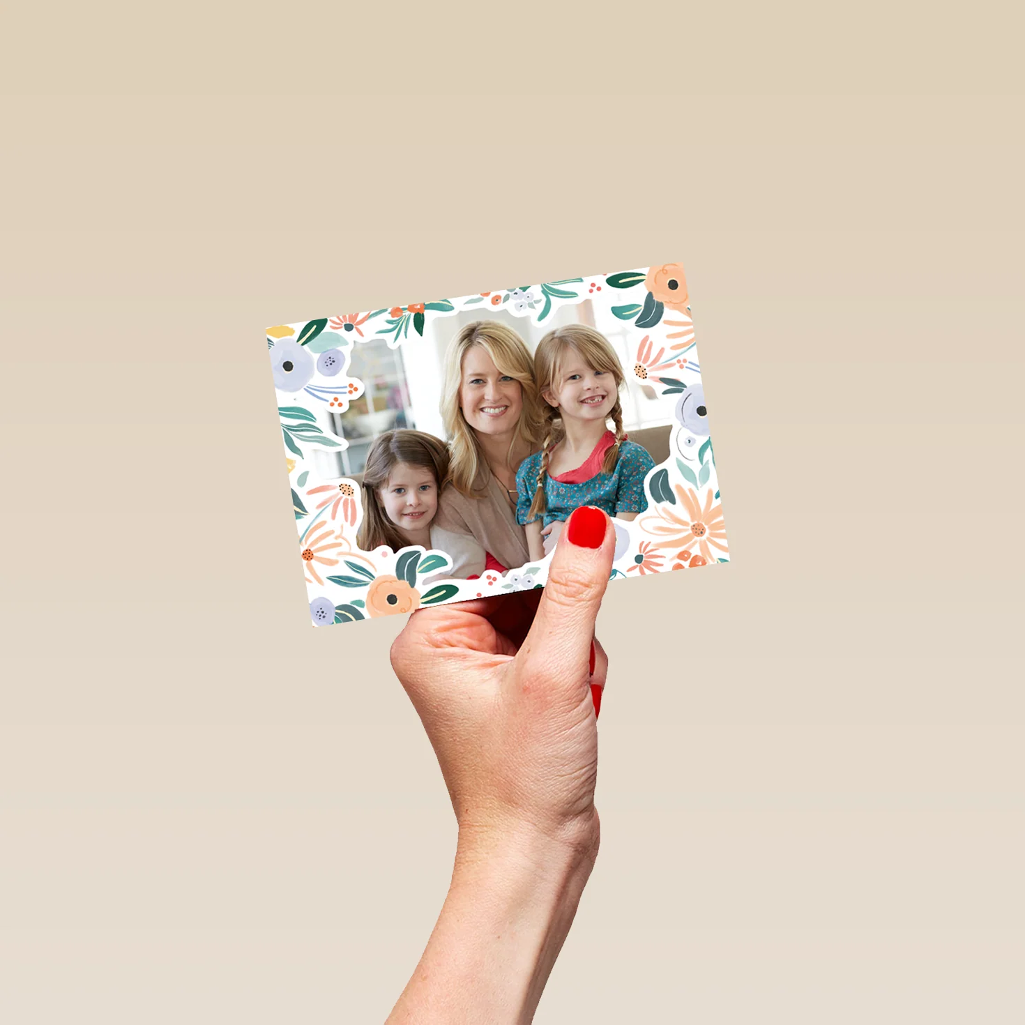 Personalised Floral Frame Photo Upload Mother's Day Card - Image 4