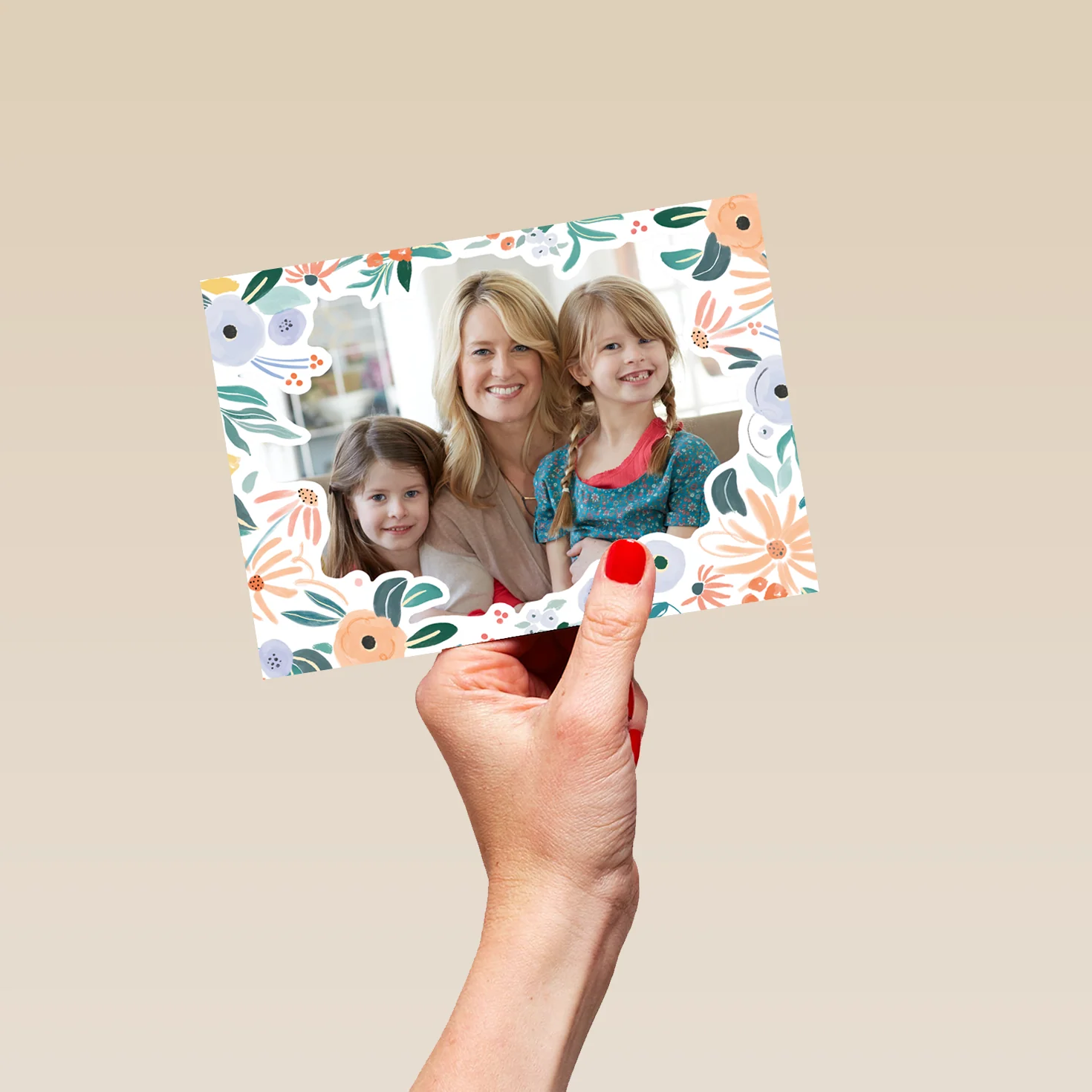 Personalised Floral Frame Photo Upload Mother's Day Card - Image 5