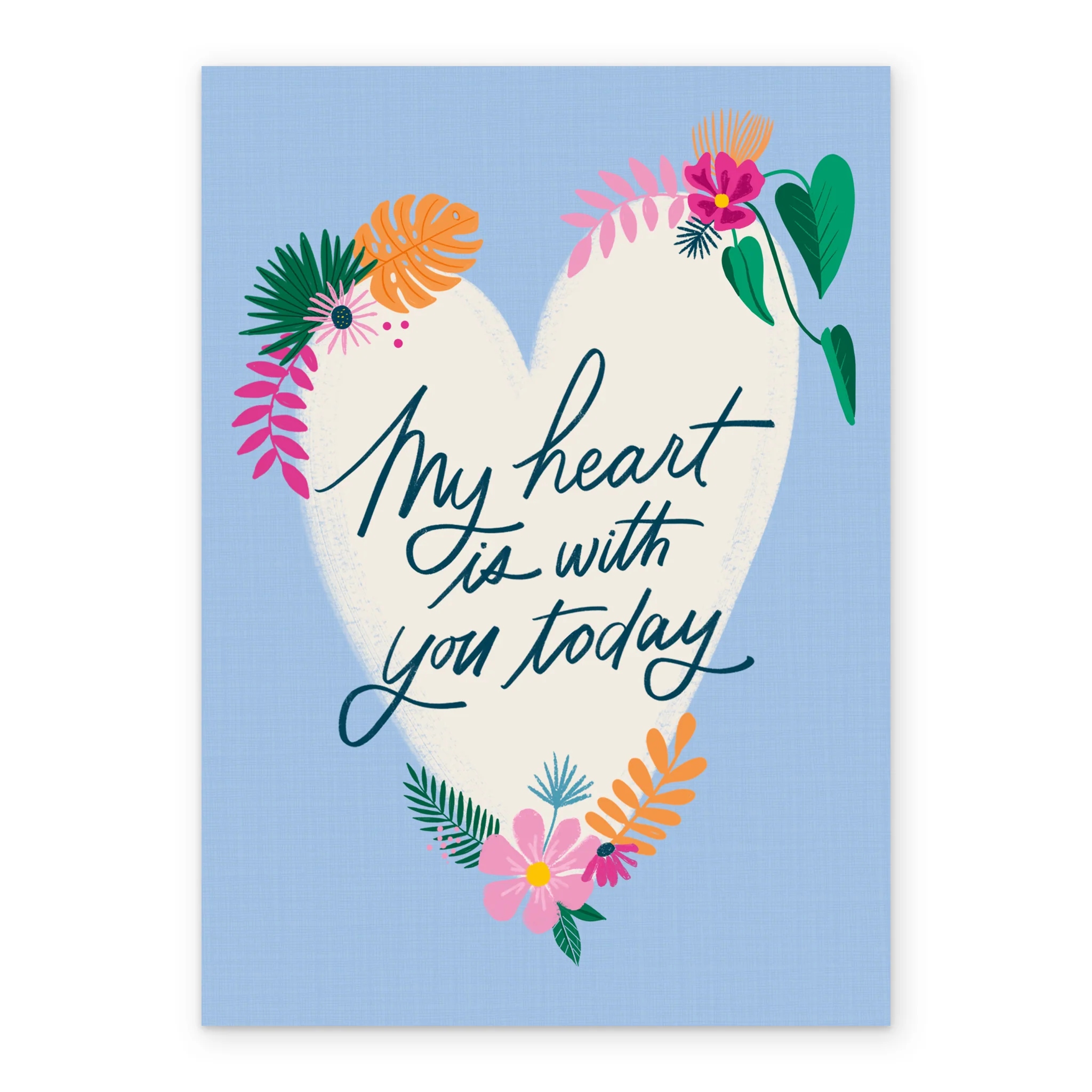 Personalised Floral Heart Thinking of You Mother's Day Card - Image 2