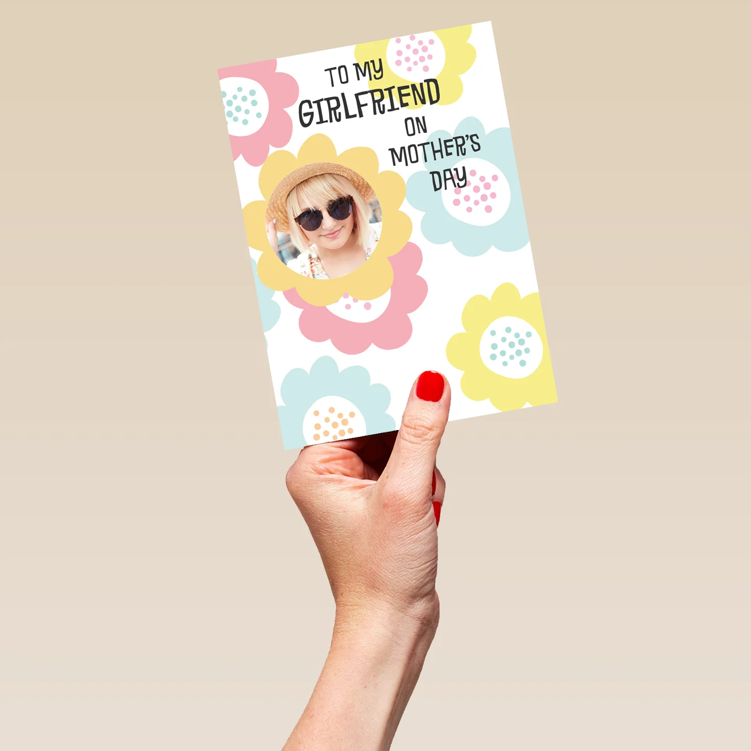 Personalised Floral Mother's Day Photo Upload Card For Girlfriend - Image 5