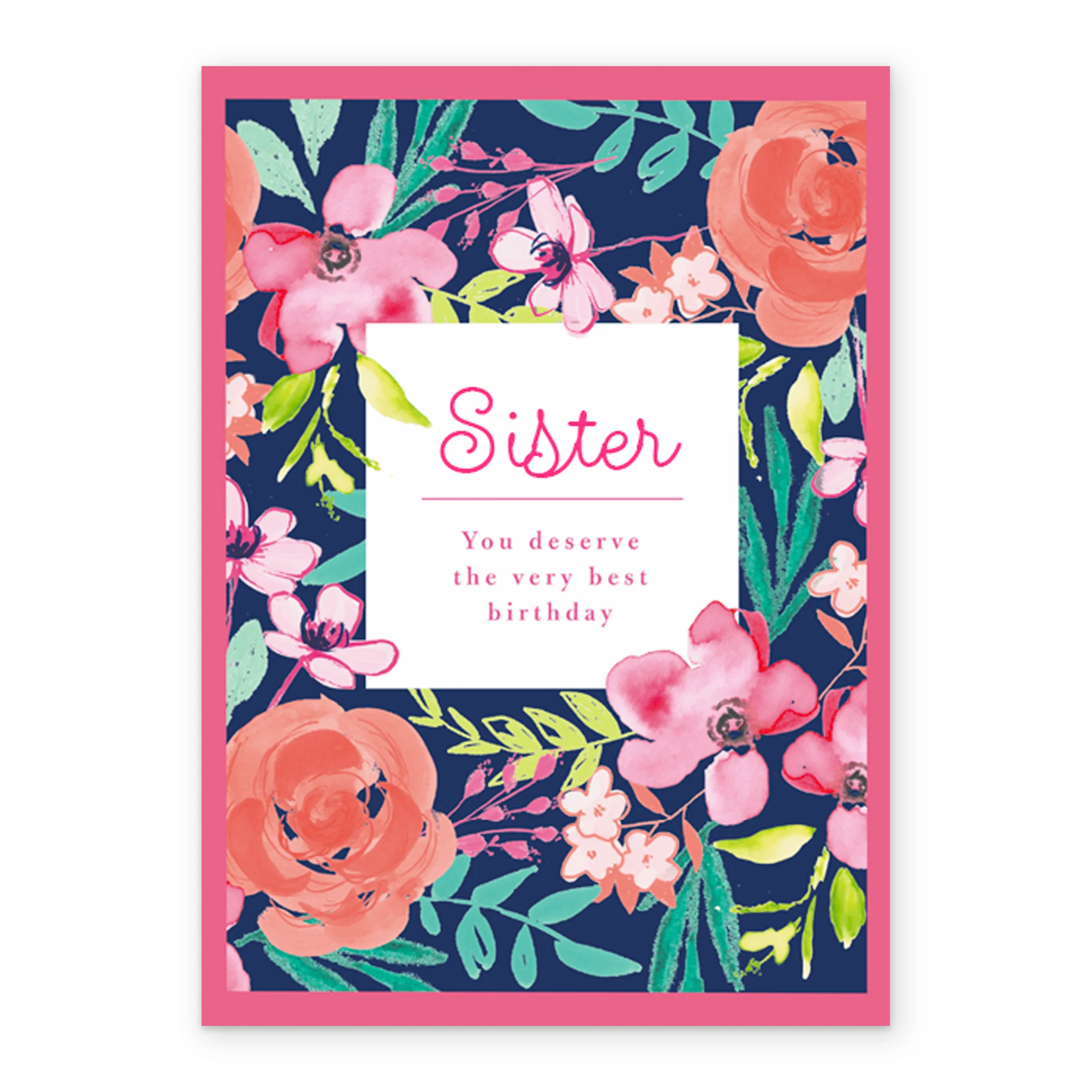 Personalised Floral Pattern Sister Card - Image 2