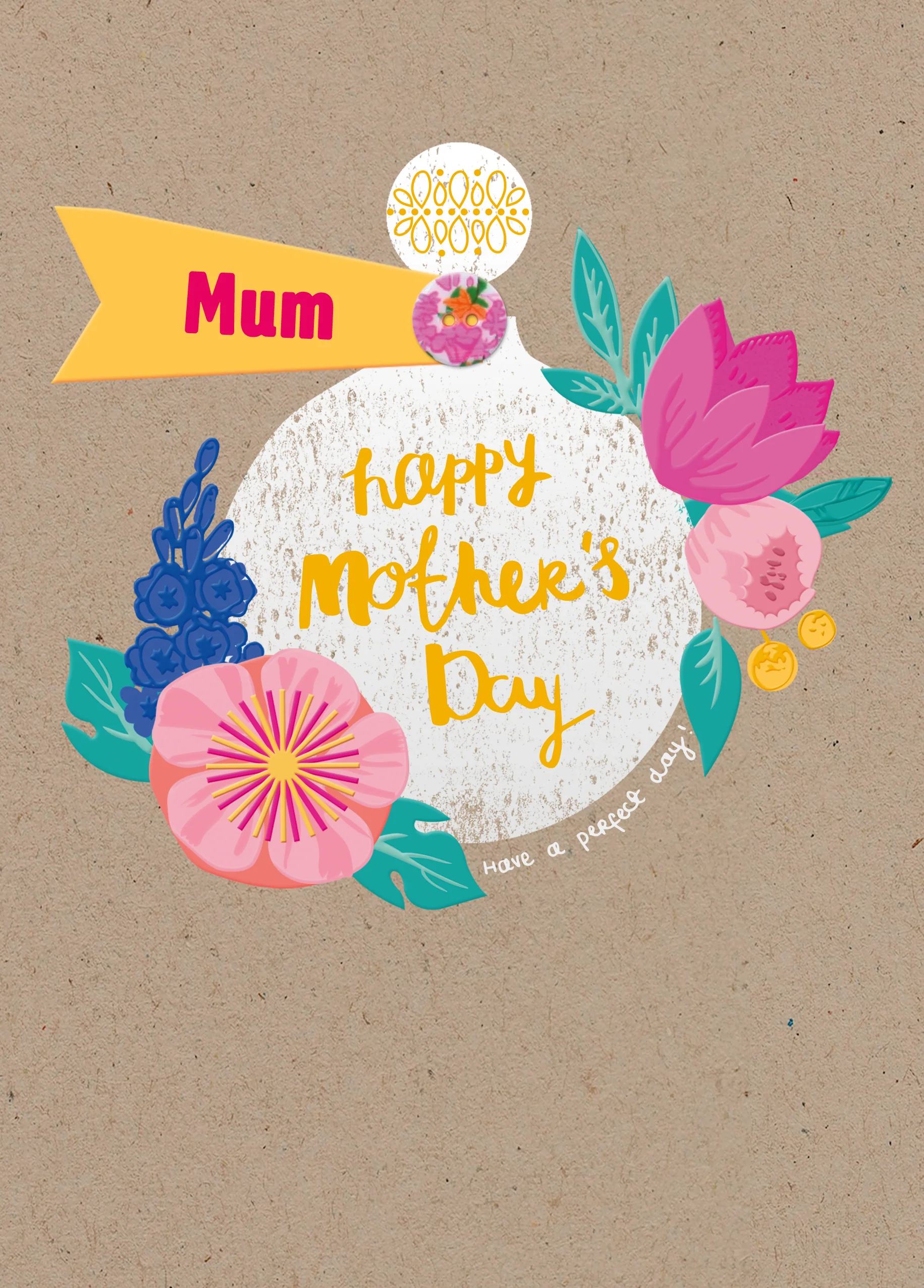 Personalised Floral Perfume Bottle Mother's Day Card For Mum