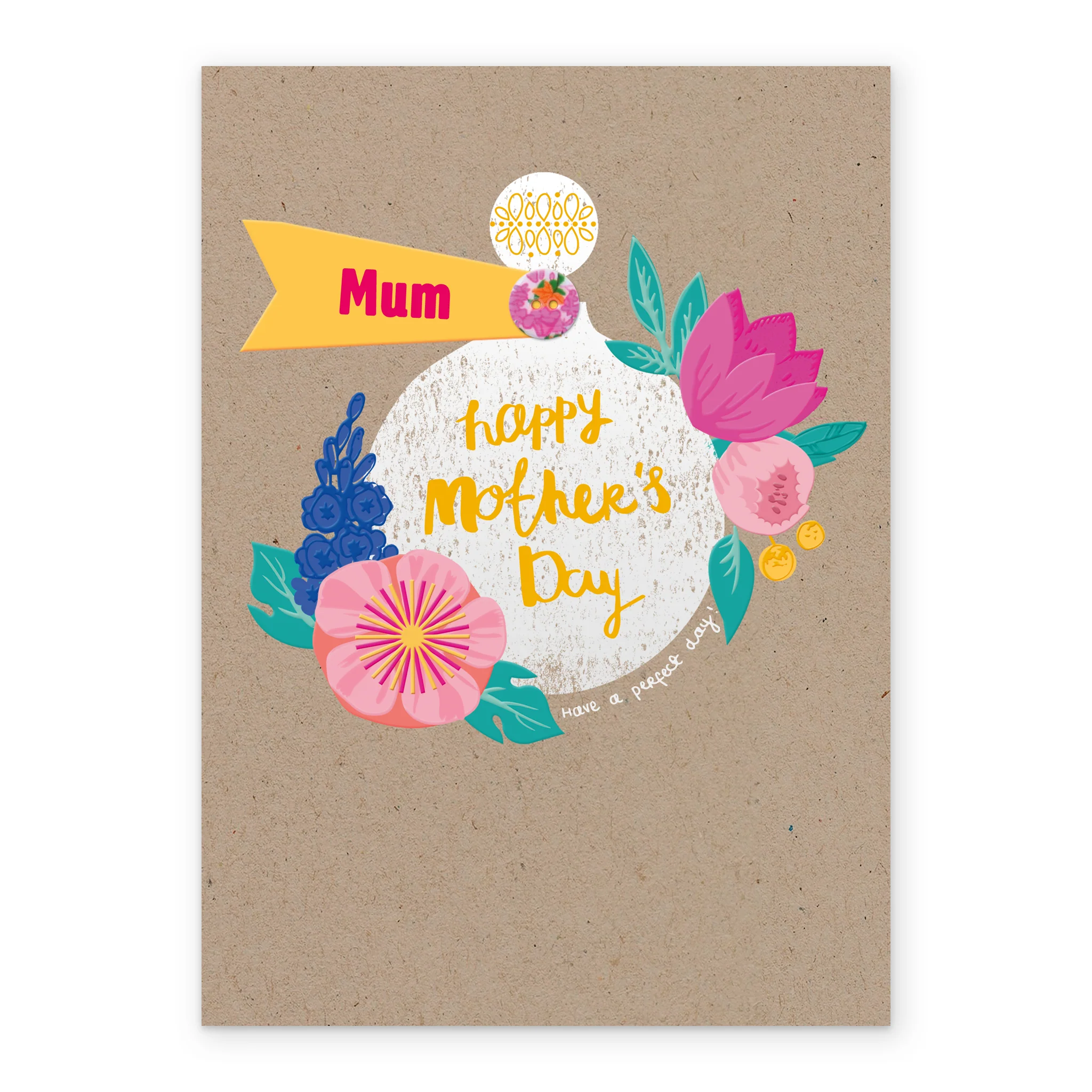 Personalised Floral Perfume Bottle Mother's Day Card For Mum - Image 2