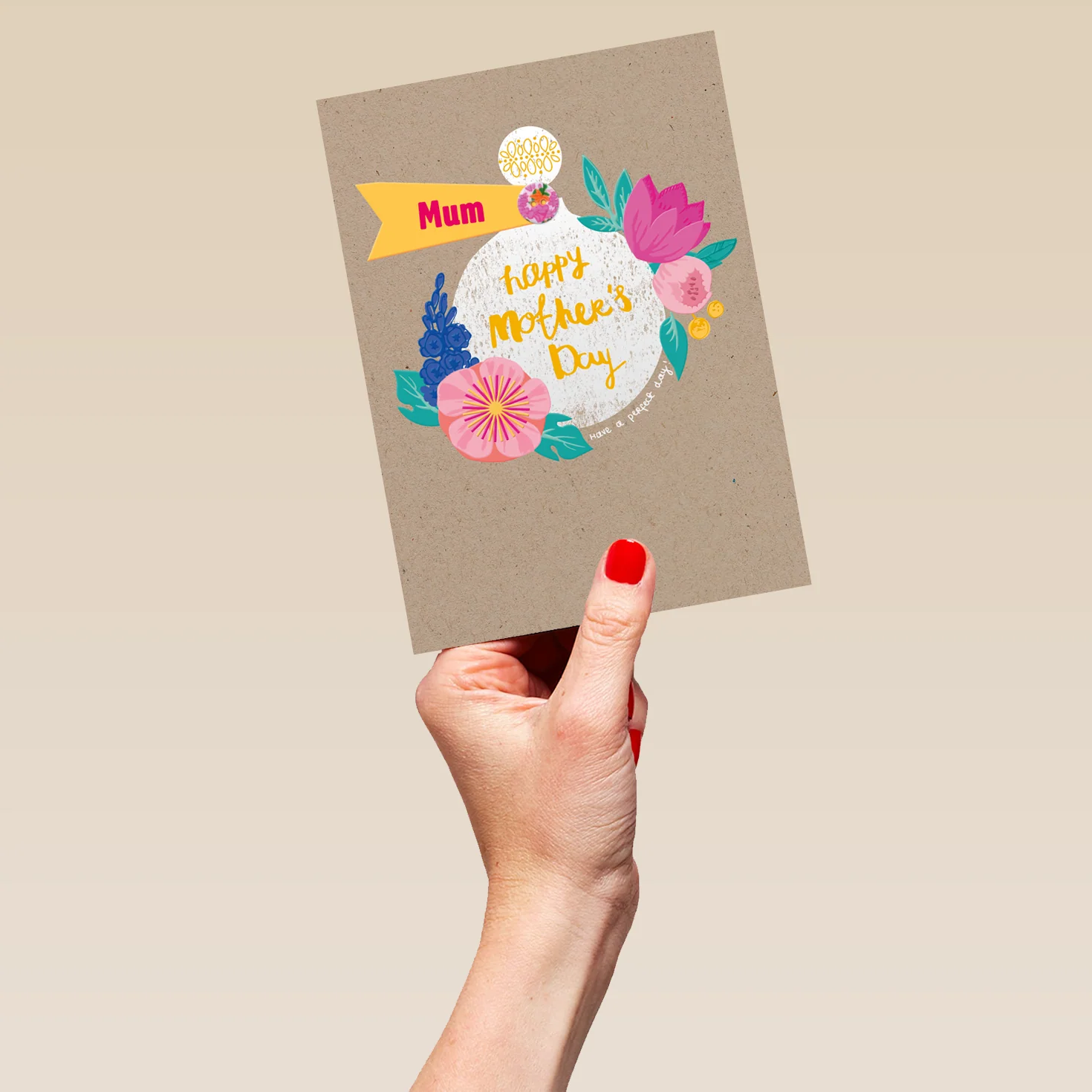 Personalised Floral Perfume Bottle Mother's Day Card For Mum - Image 5