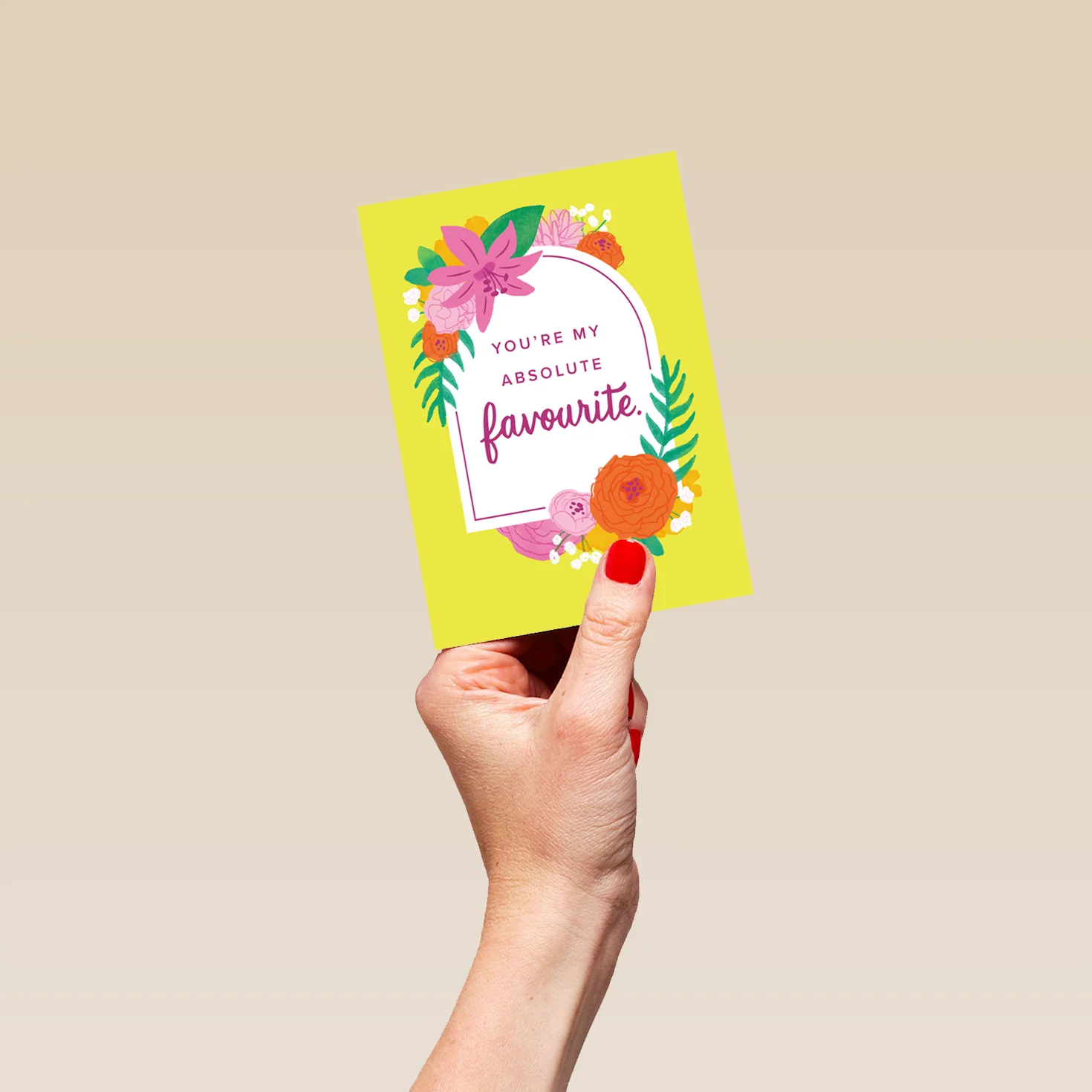 Personalised Floral 'You're My Favourite' Birthday Card - Image 4