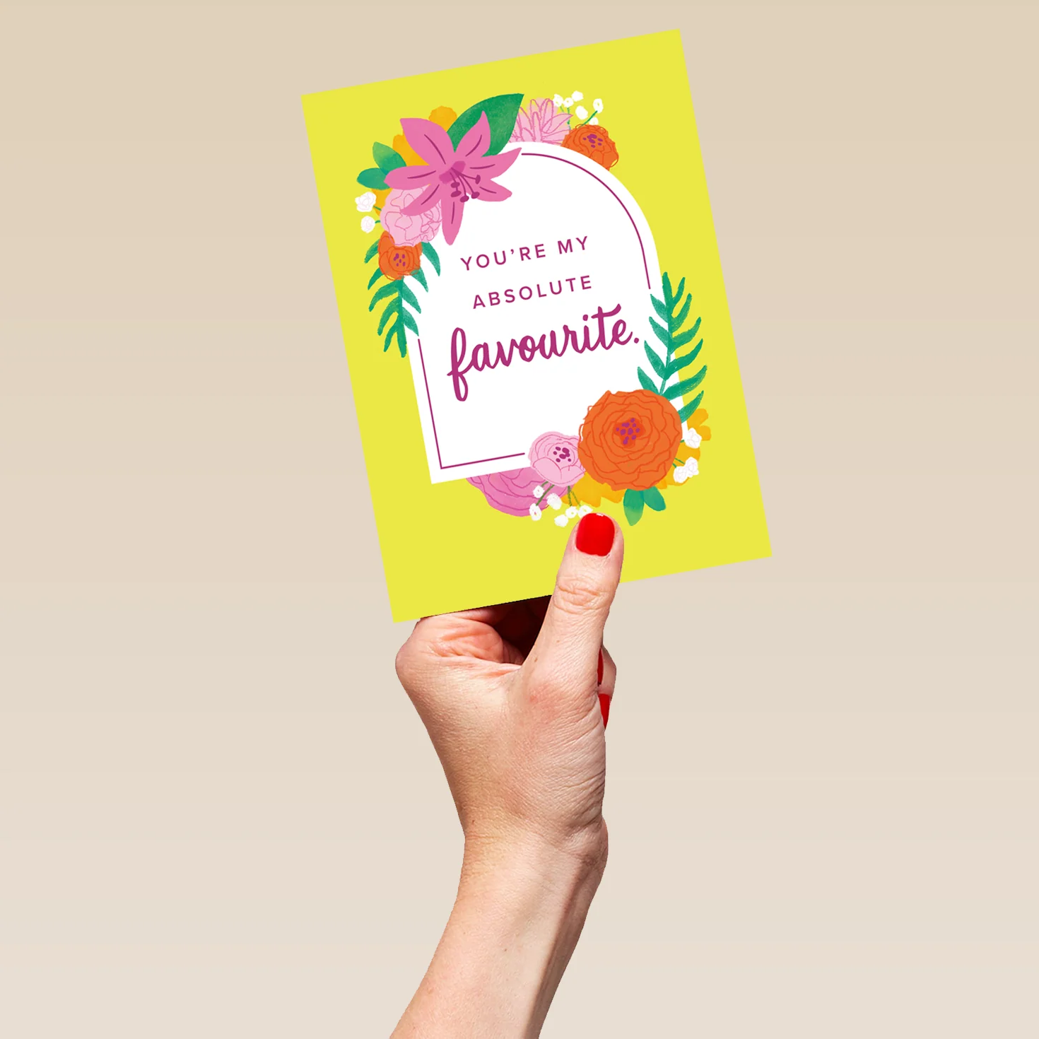 Personalised Floral 'You're My Favourite' Birthday Card - Image 5