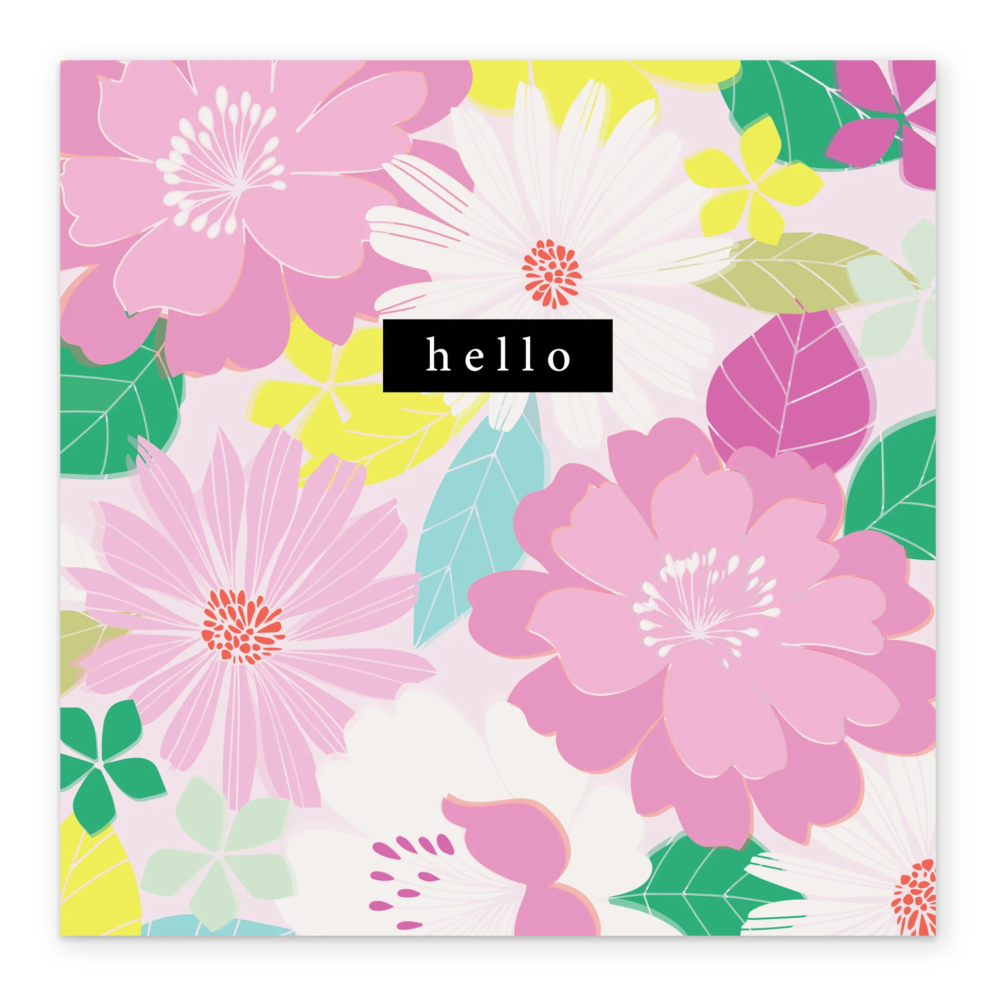 Personalised Florals 'Hello' Just to Say Card - Image 2