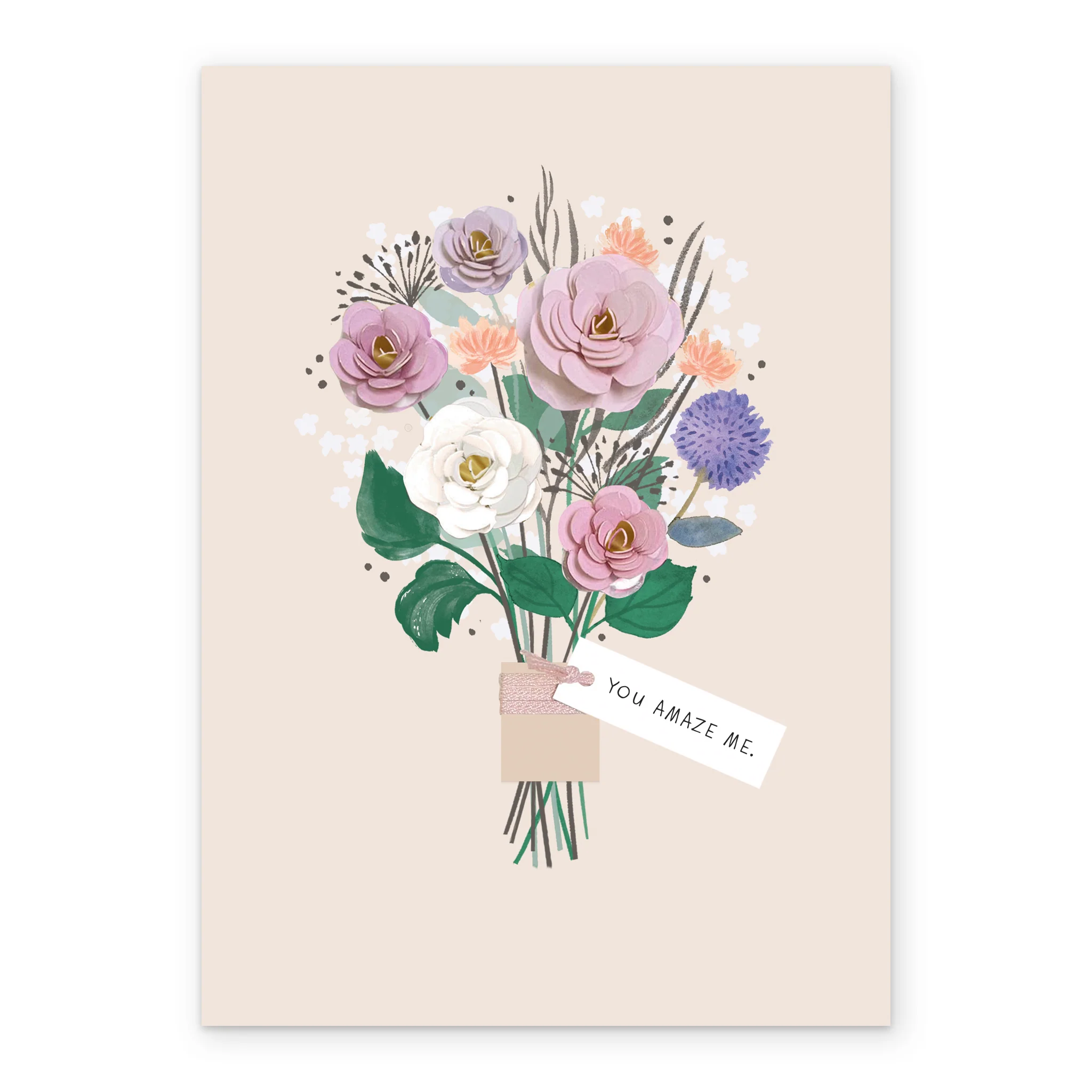 Personalised Flower Bouquet Mother's Day Card - Image 2