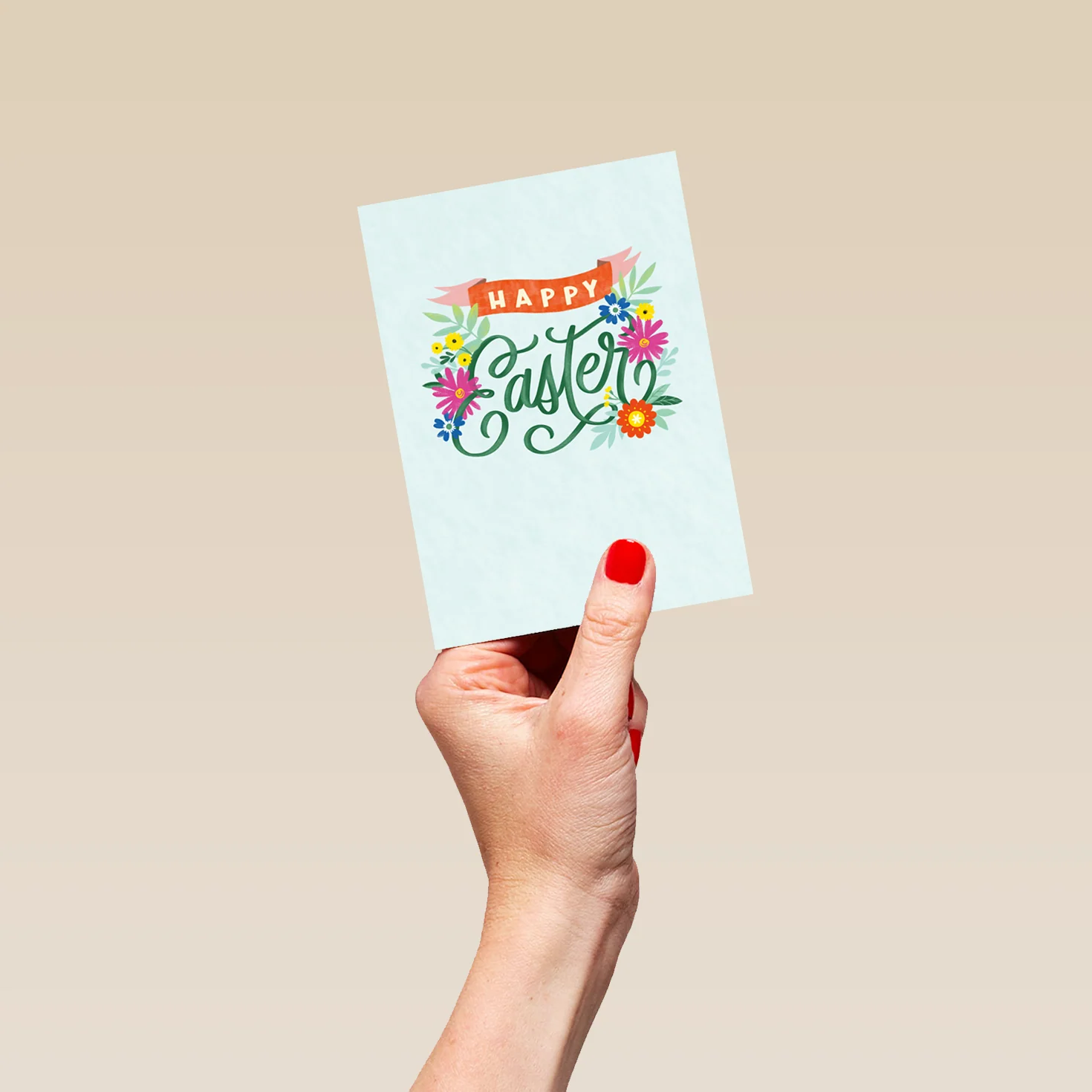 Personalised Flower Framed Text Easter Card - Image 4