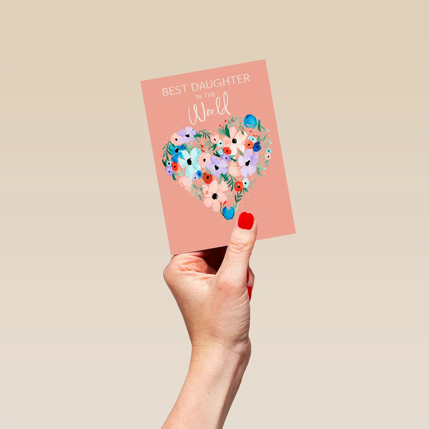 Personalised Flower Love Heart Card For Daughter - Image 4