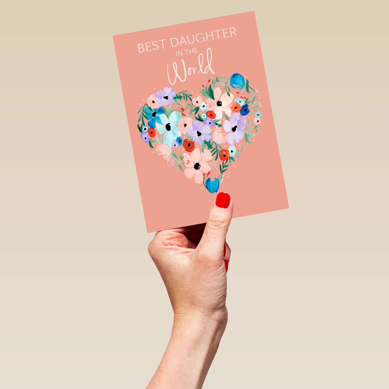 Personalised Flower Love Heart Card For Daughter - Image 5
