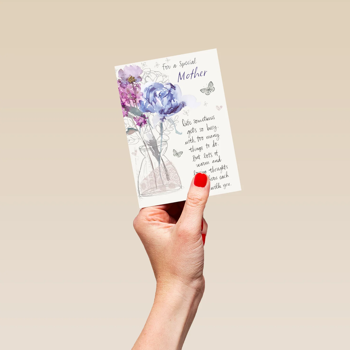 Personalised Flower Vase Mother's Day Card For Mother - Image 4