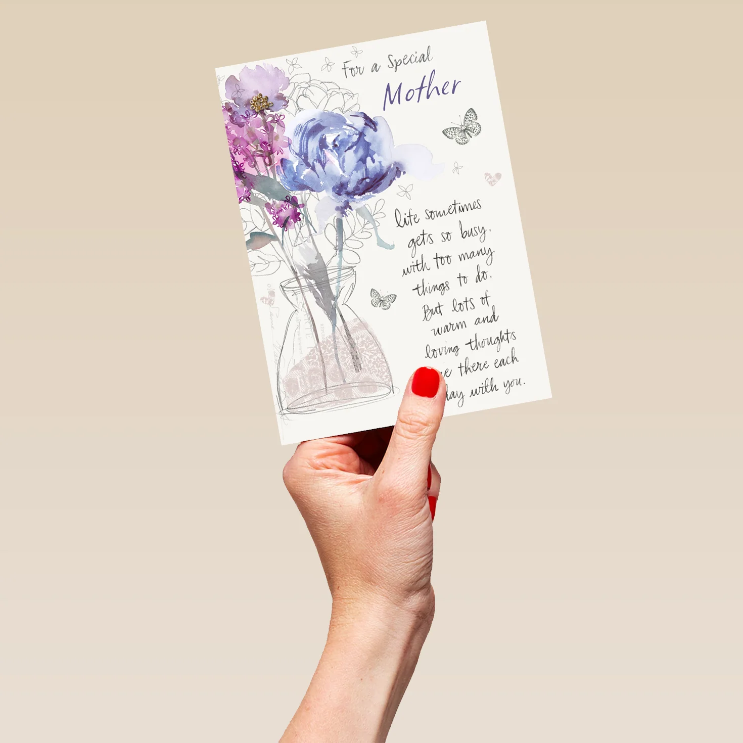 Personalised Flower Vase Mother's Day Card For Mother - Image 5