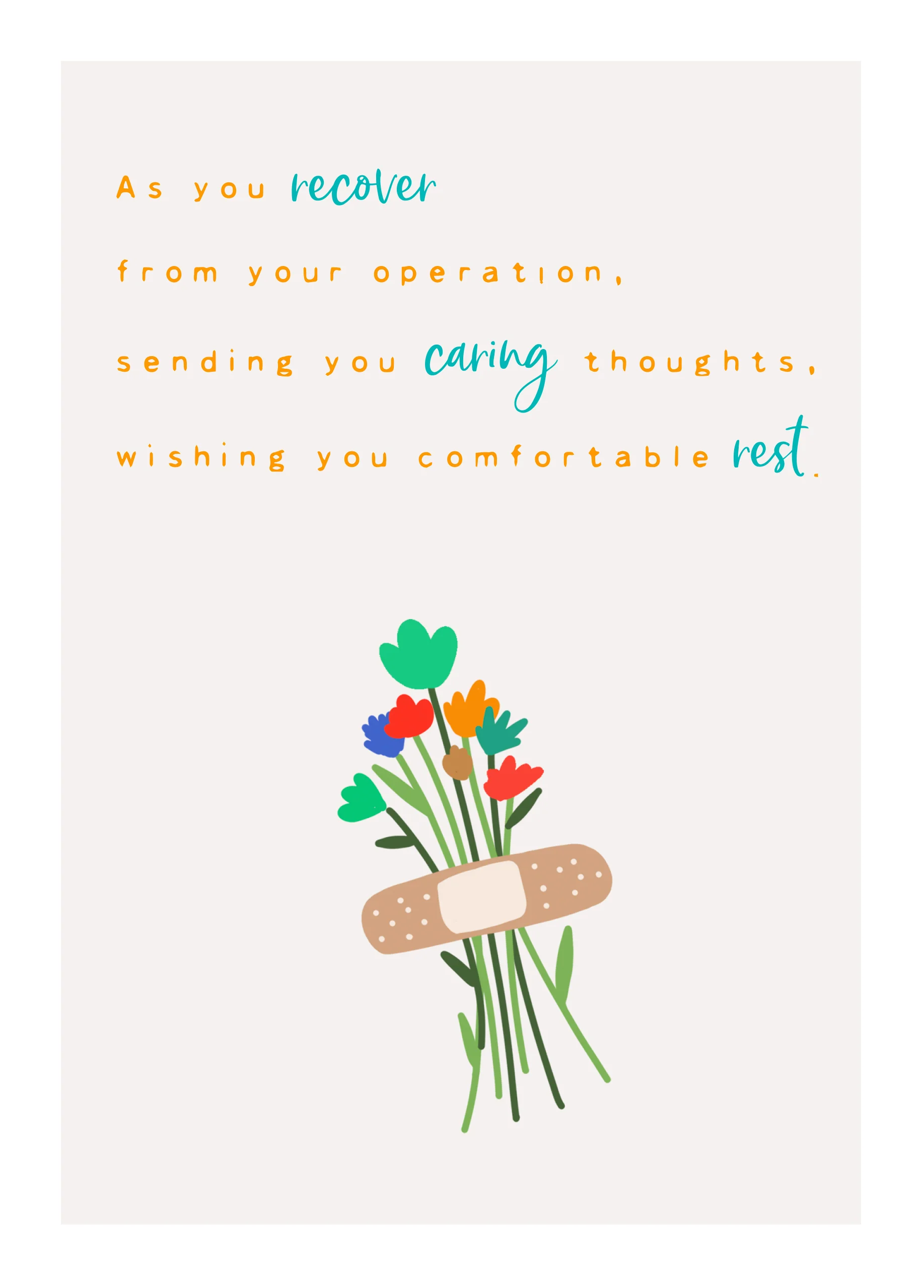 Personalised Flowers of Encouragement Card
