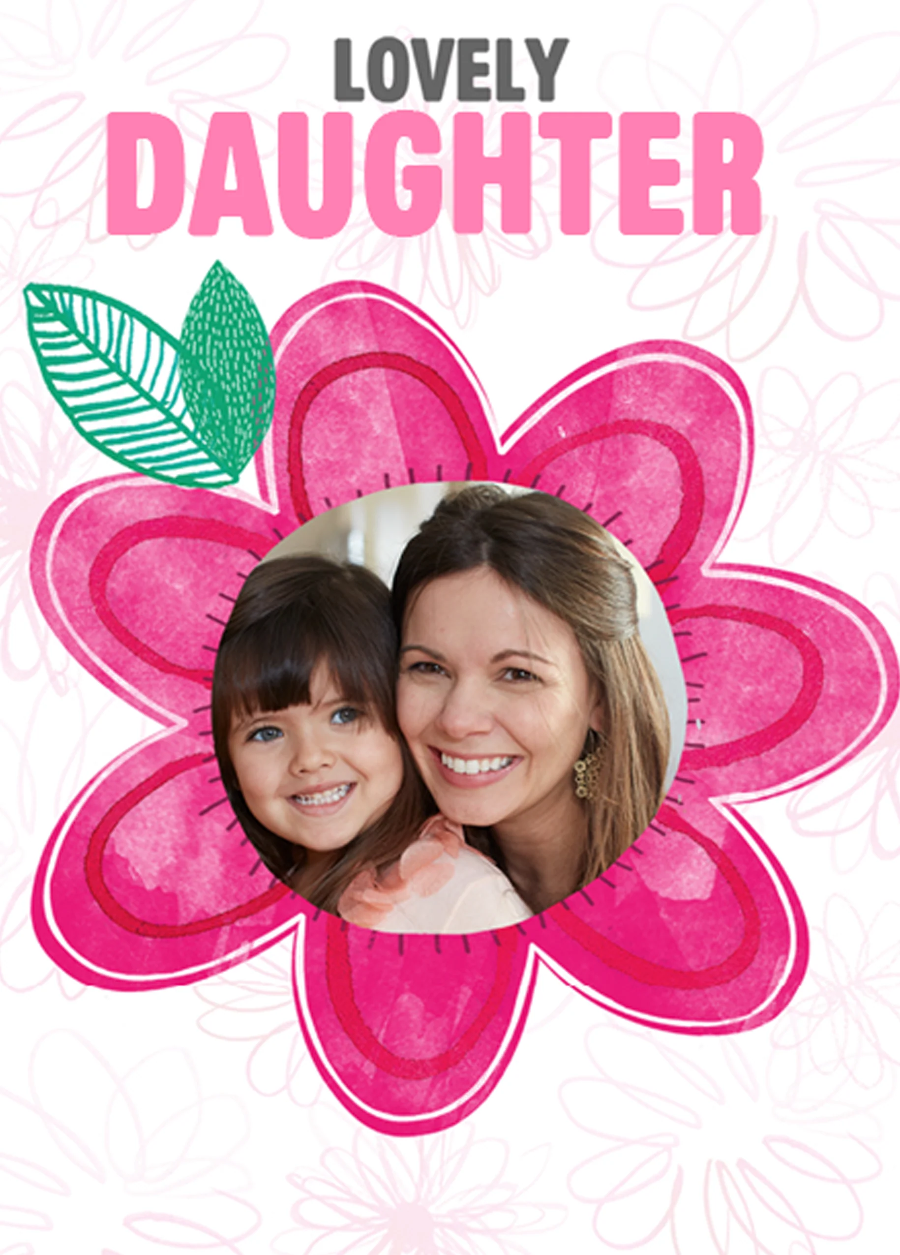 Personalised Flowers Photo Card For Daughter