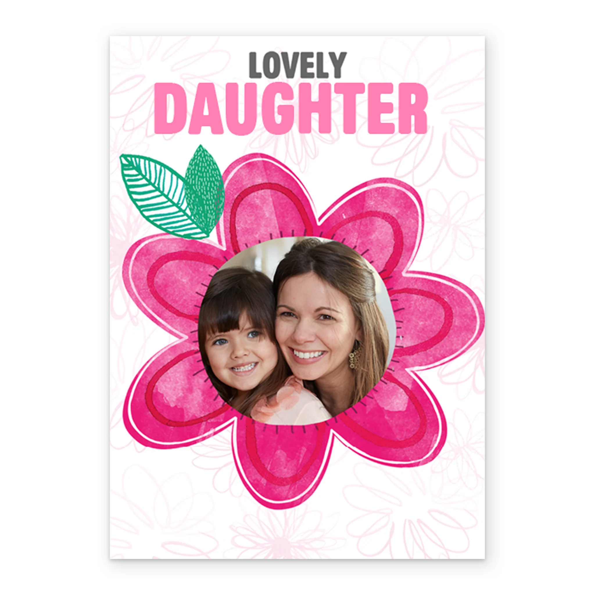 Personalised Flowers Photo Card For Daughter - Image 2