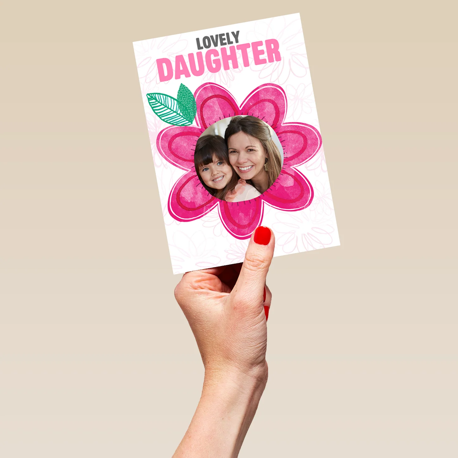 Personalised Flowers Photo Card For Daughter - Image 5