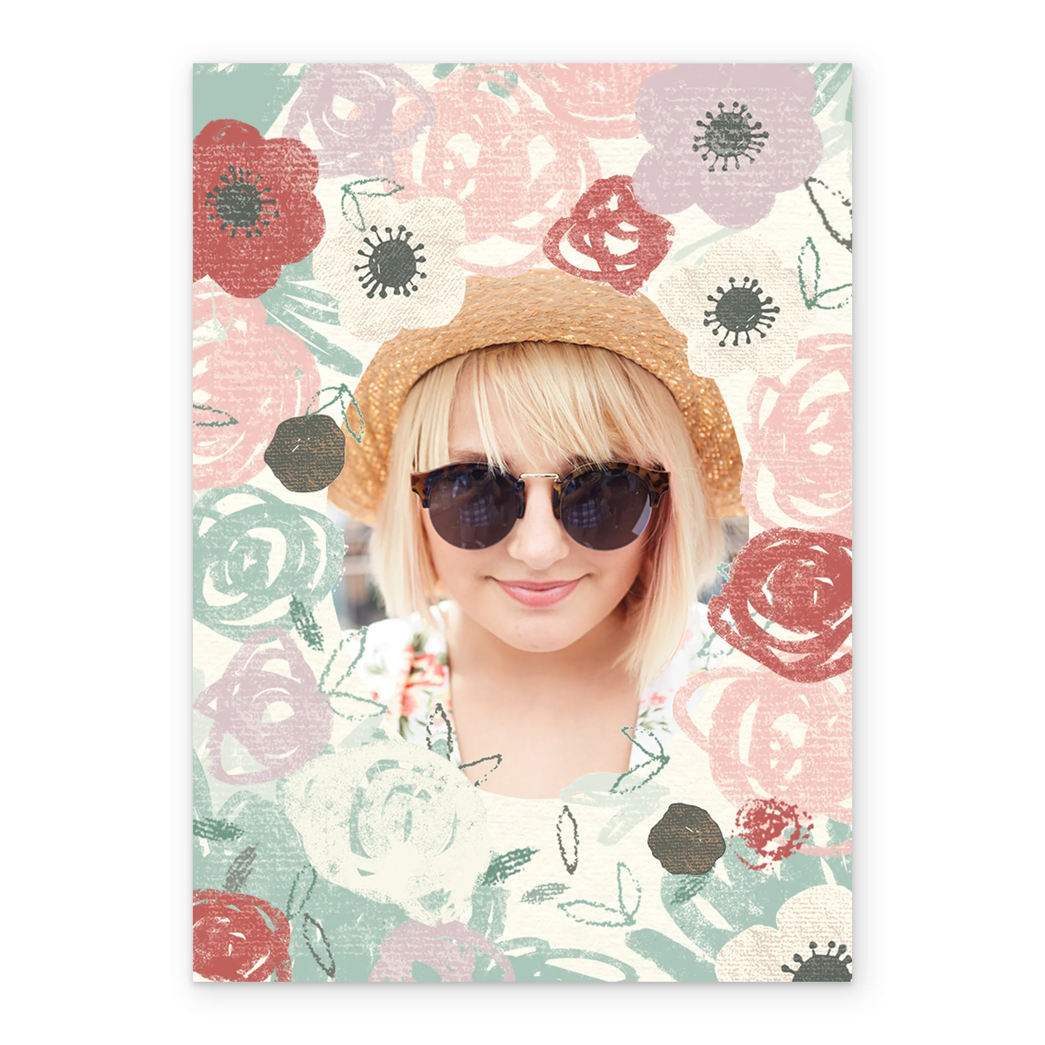 Personalised Flowers Photo Card For Sister - Image 2