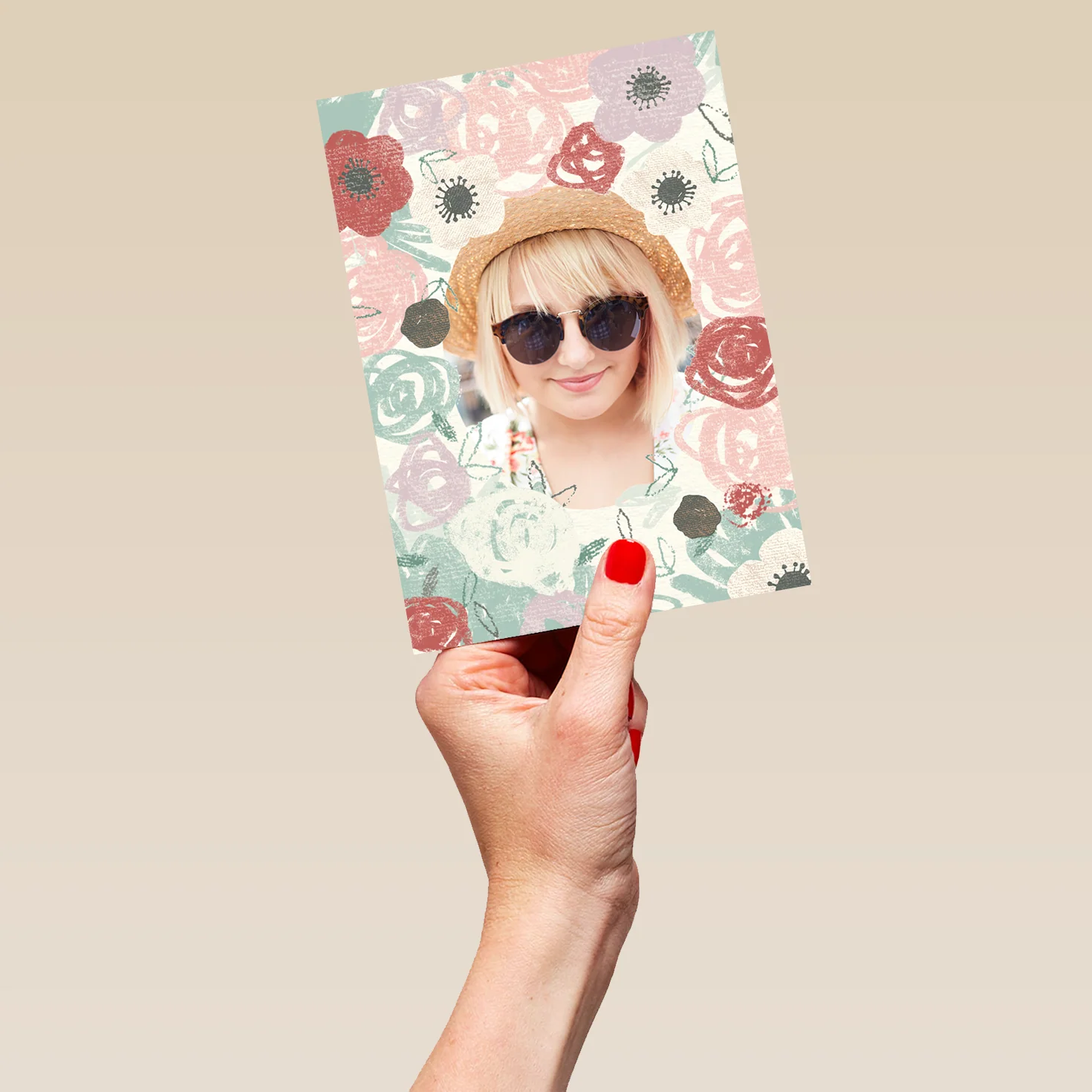 Personalised Flowers Photo Card For Sister - Image 5