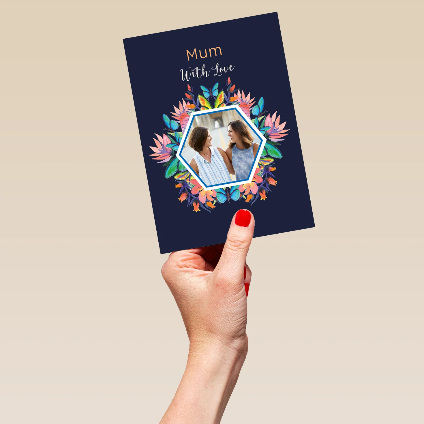 Personalised Flowers With Love Mother's Day Photo Upload Card - Image 5