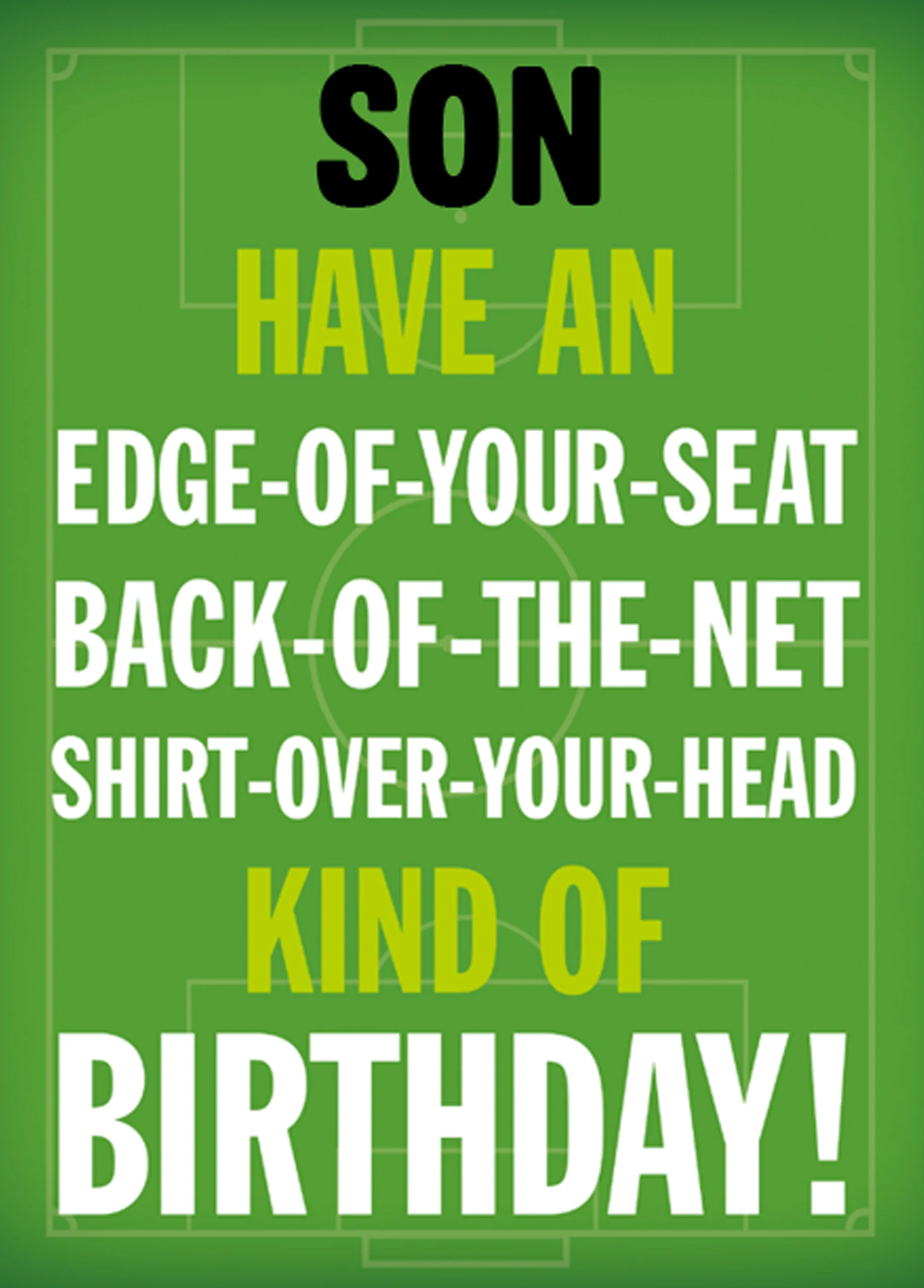 Personalised Football Design Birthday Card For Son