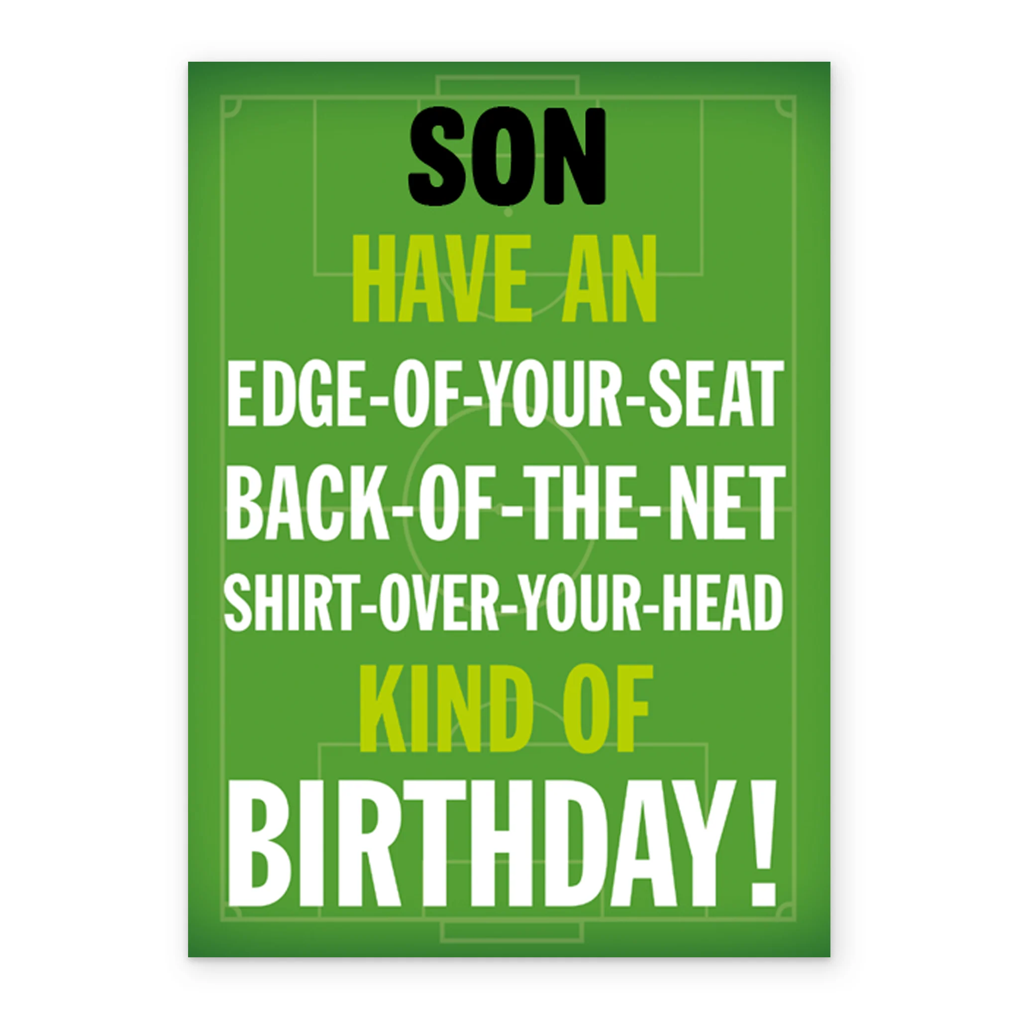Personalised Football Design Birthday Card For Son - Image 2